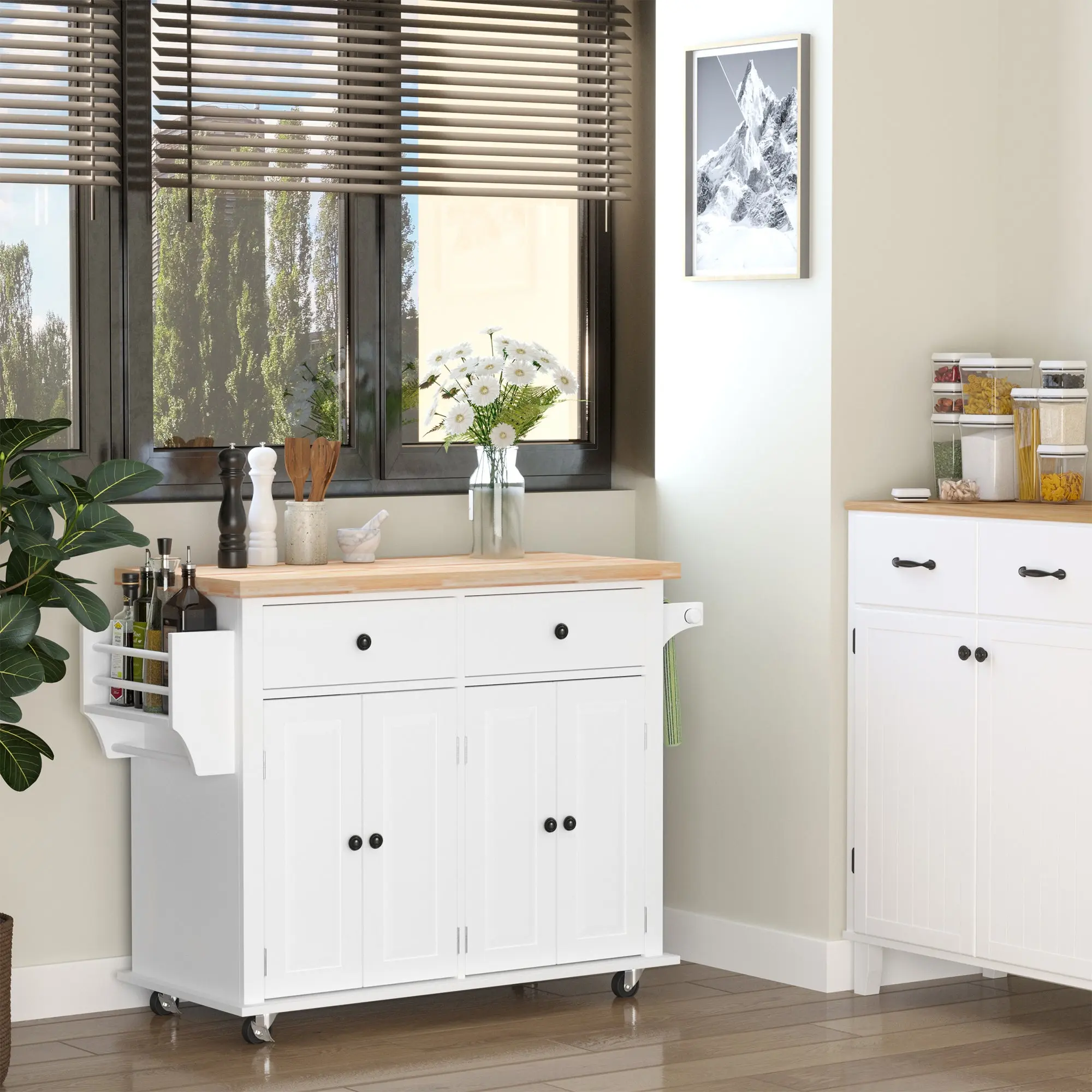 Mark Rolling Kitchen Island Cart - Image 10