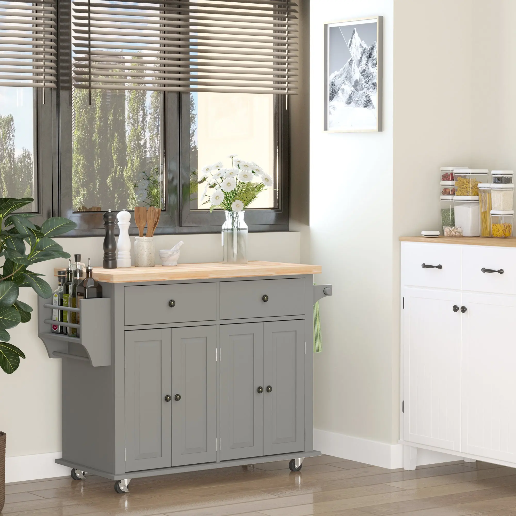 Mark Rolling Kitchen Island Cart - Image 11