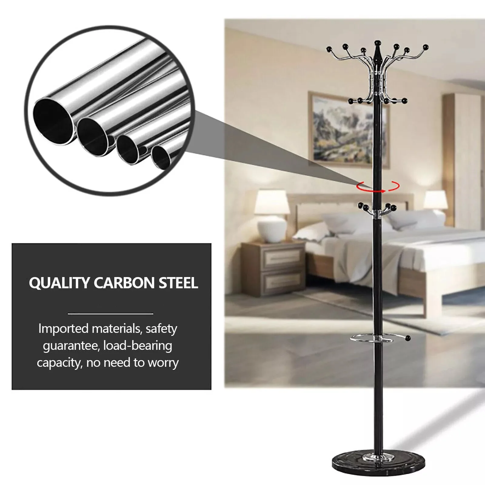 Marsh Antique Coat & Clothes Rack Stand - Image 4