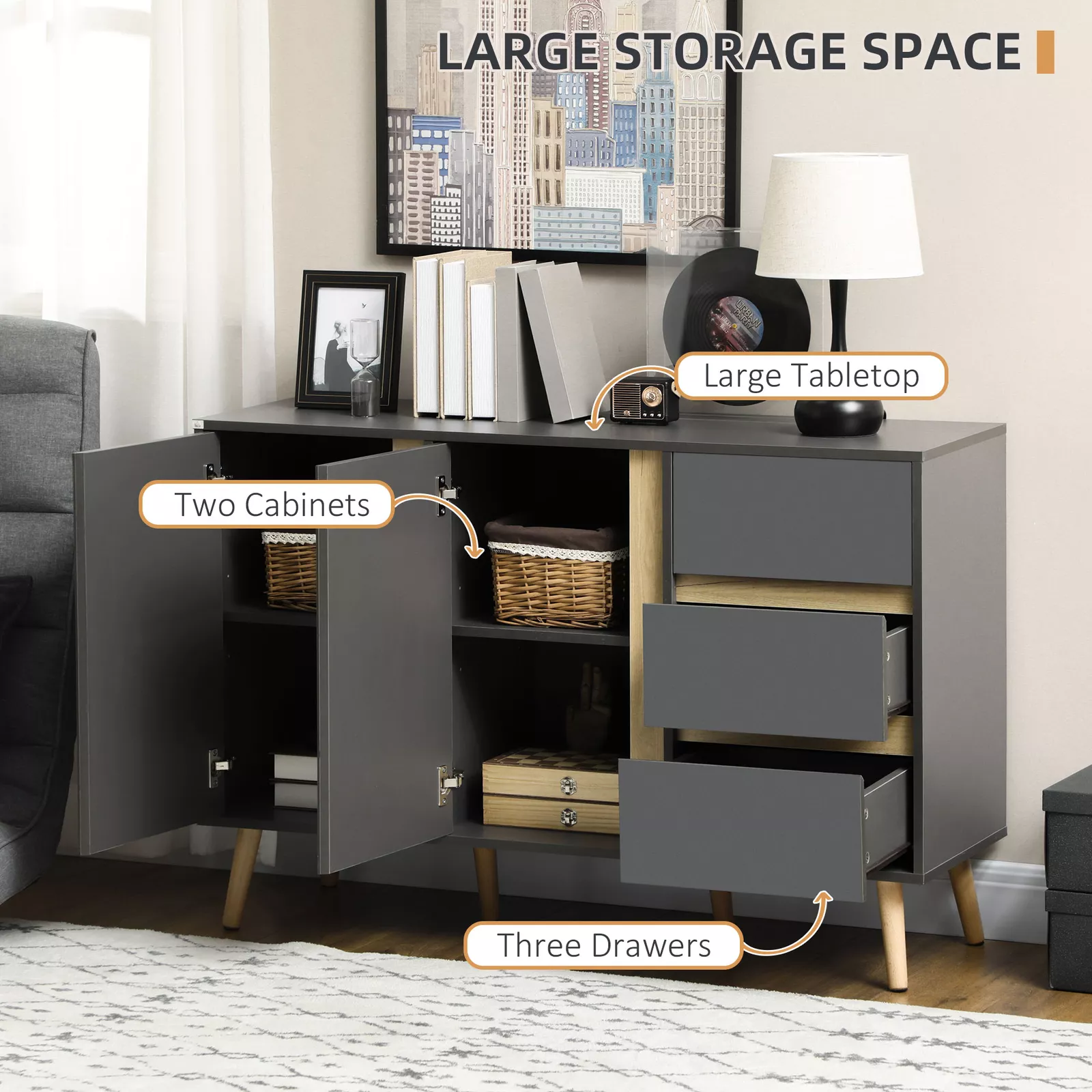 Mason Modern Sideboard Cabinet - Image 3