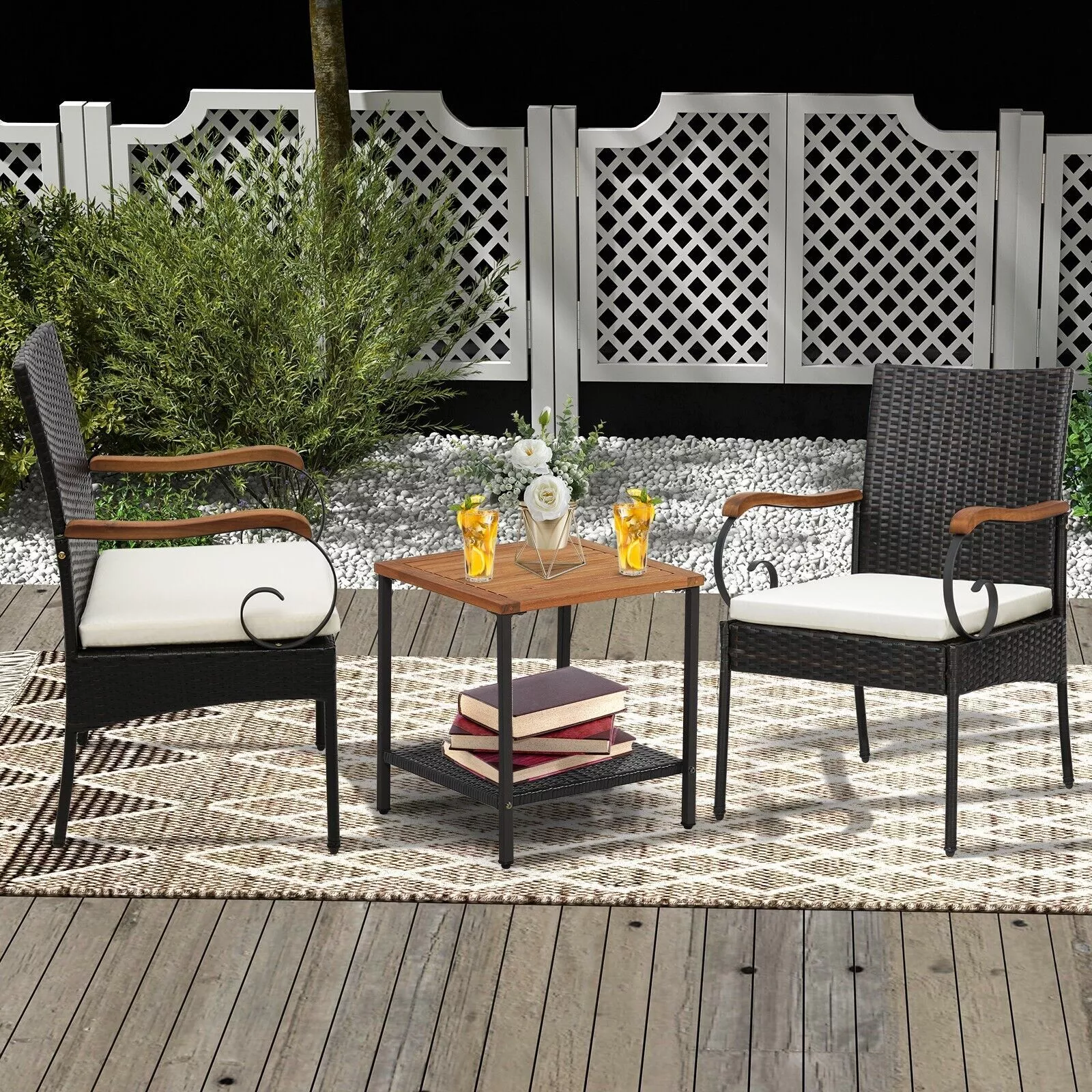 Mclean Rattan Garden Chair (Set of 2)