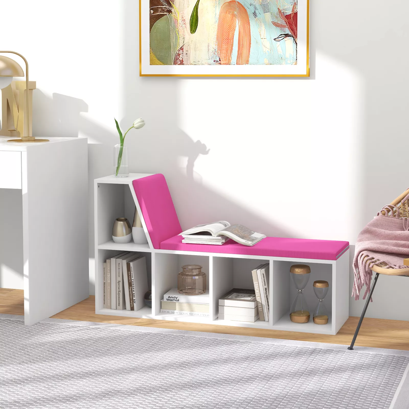 Merritt Bookcase Bookshelf Bench - Image 5