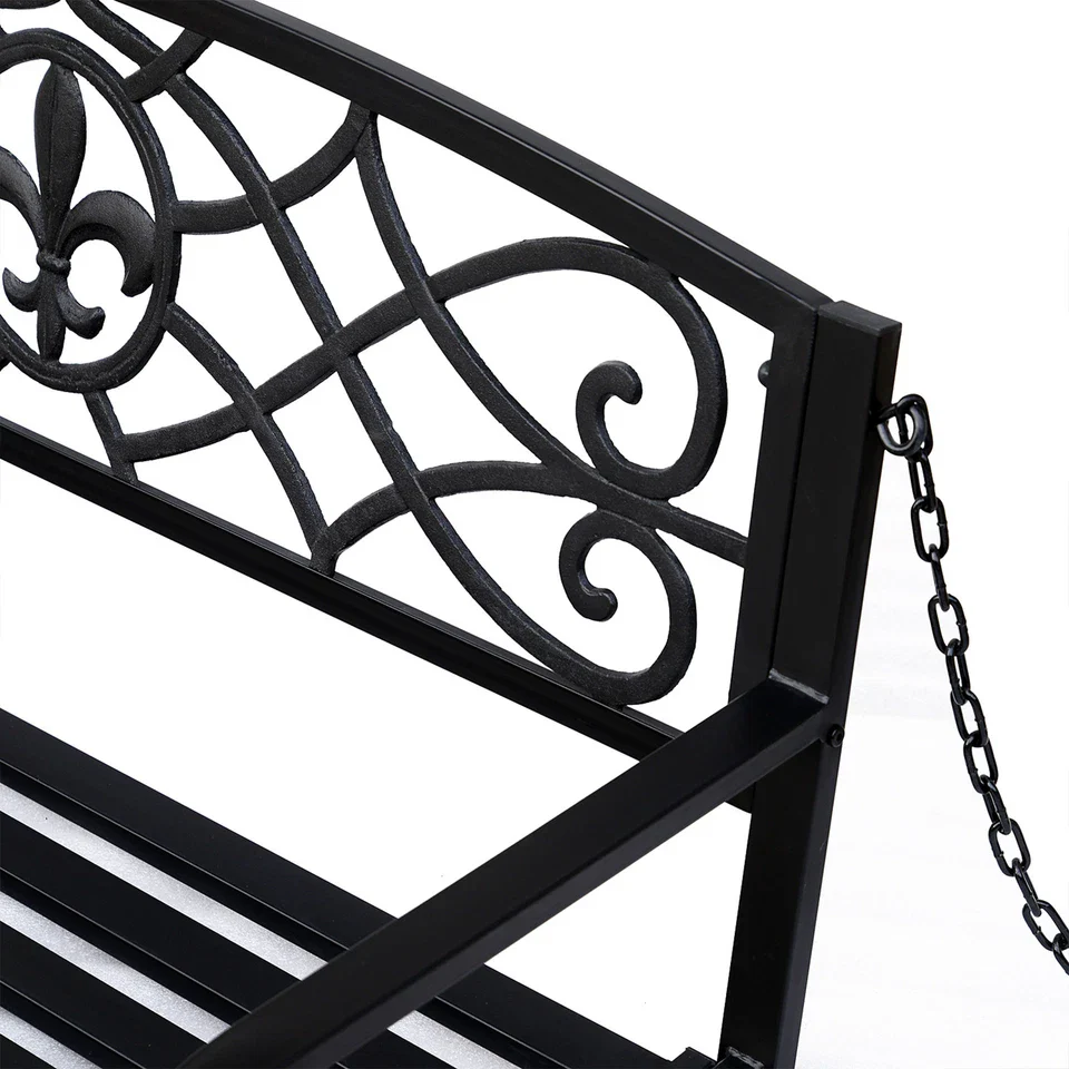 Metal Outdoor Patio Swing Chair - Image 8
