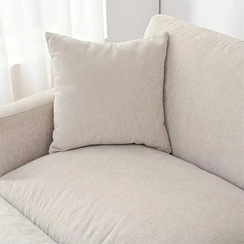 Modern Chenille L Shaped Sectional Couch - Image 7