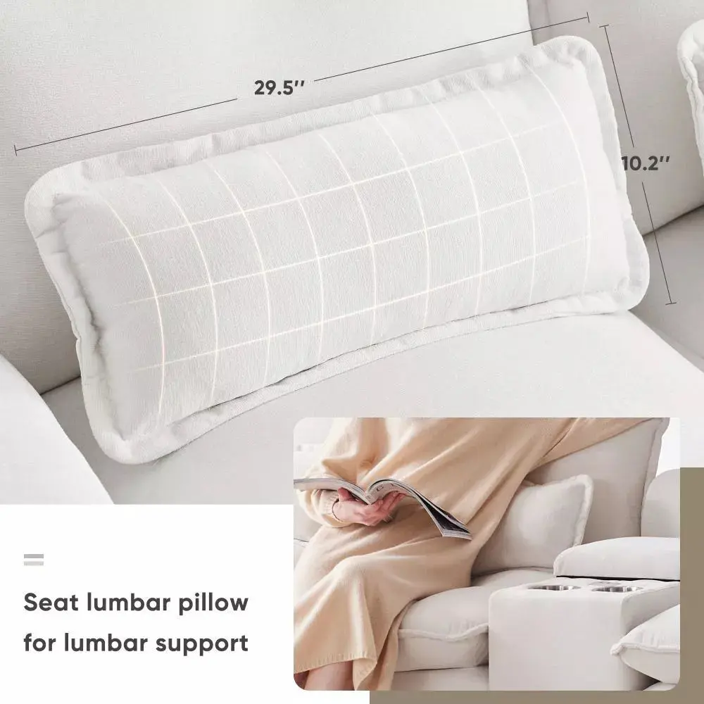 Modern Chenille U Shaped Sectional Console Couch - Image 6