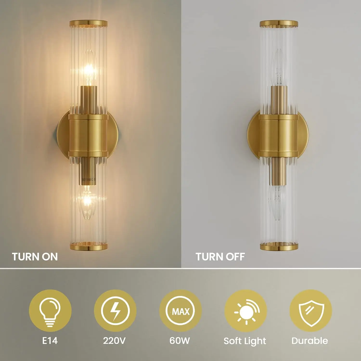 Modern Glass Wall Light - Image 4