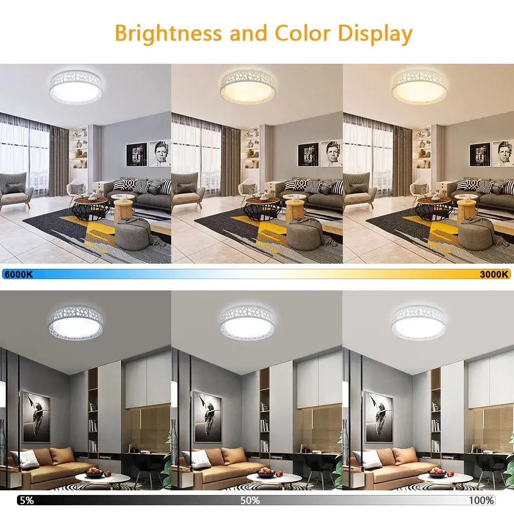 Modern Hollow Flush Mount Ceiling Light - Image 4