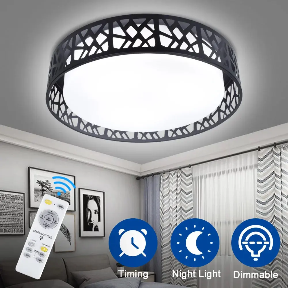 Modern Hollow Flush Mount Ceiling Light - Image 6