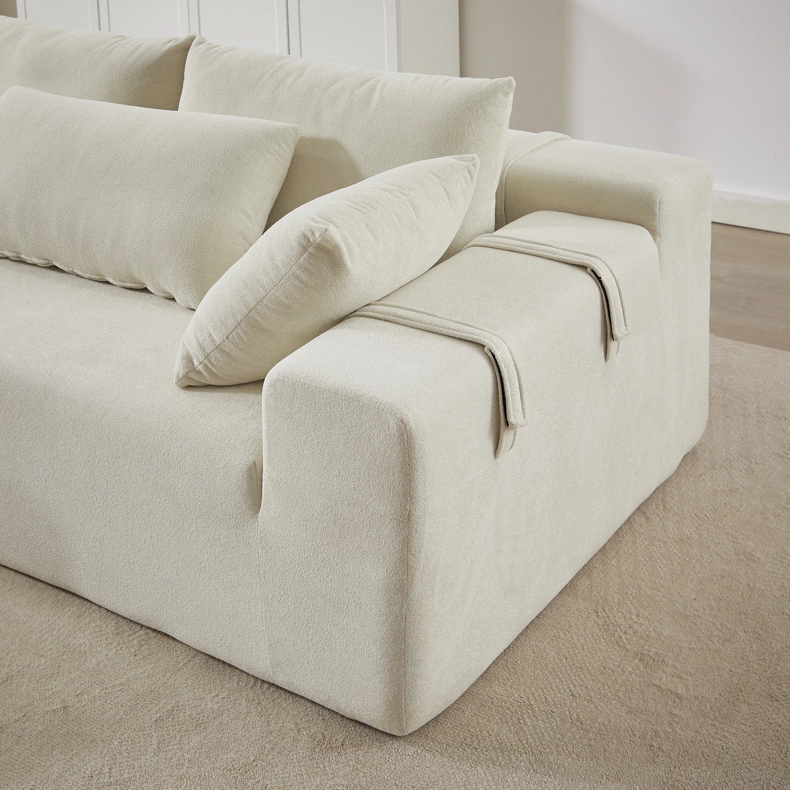 Modern Modular L Shaped Sectional Sleeper Couch - Image 7
