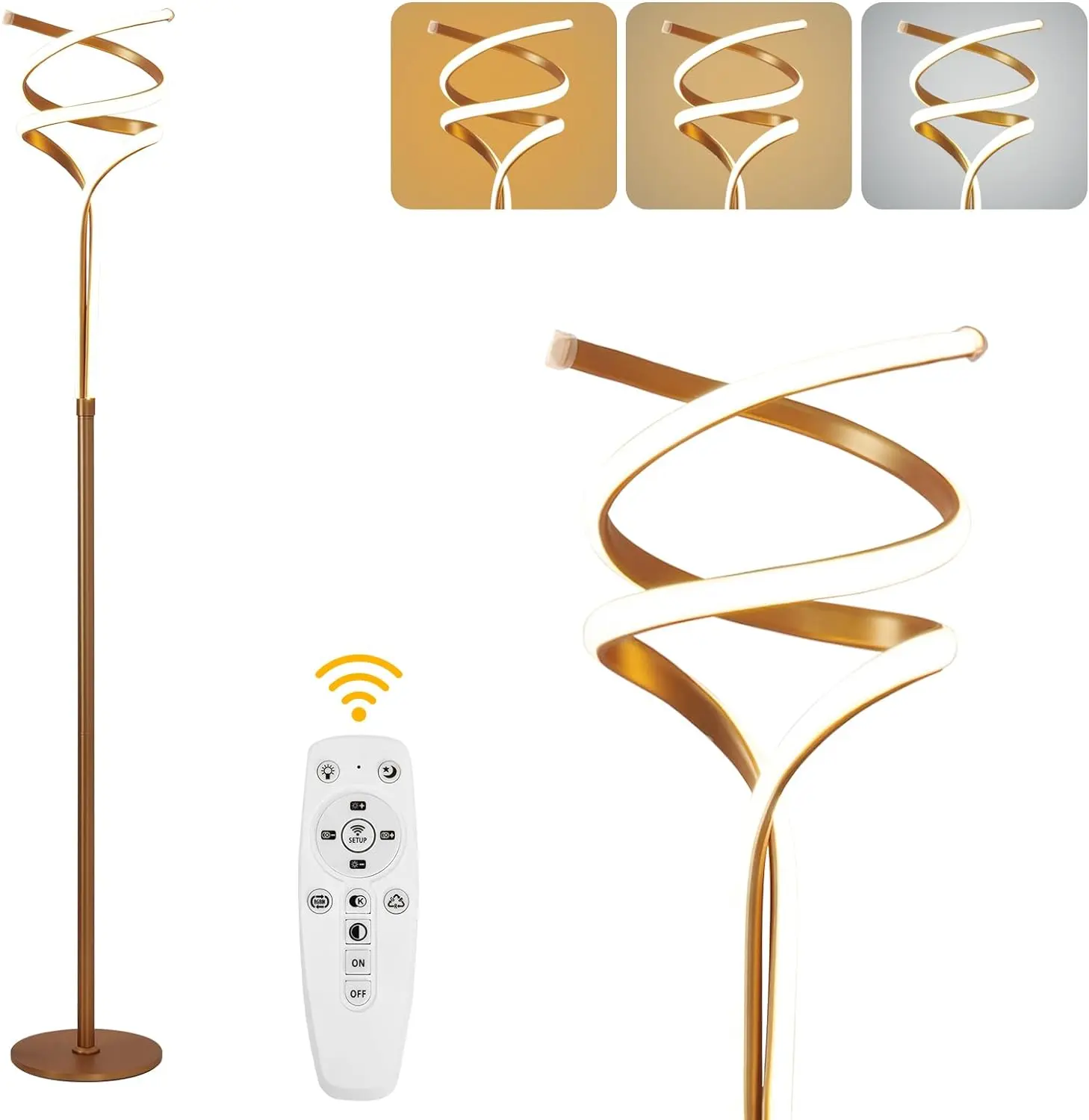 Modern Spiral Living Room Floor Lamp - Image 2