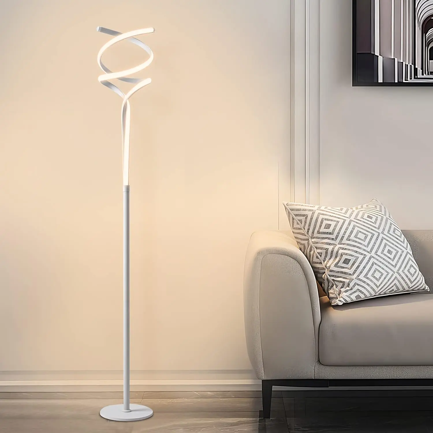 Modern Spiral Living Room Floor Lamp - Image 5