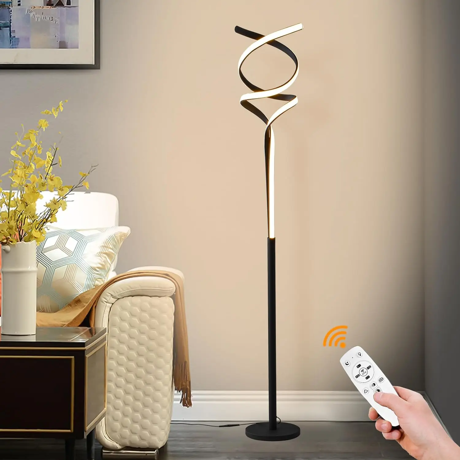 Modern Spiral Living Room Floor Lamp - Image 6