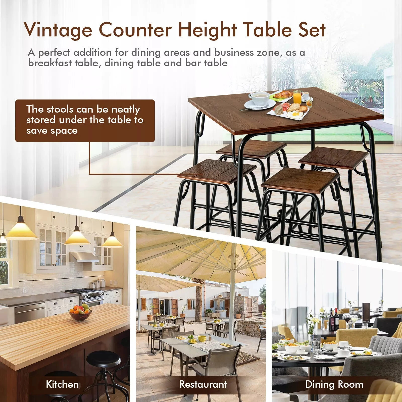 Monroe Counter Height Dining Set - Image 4