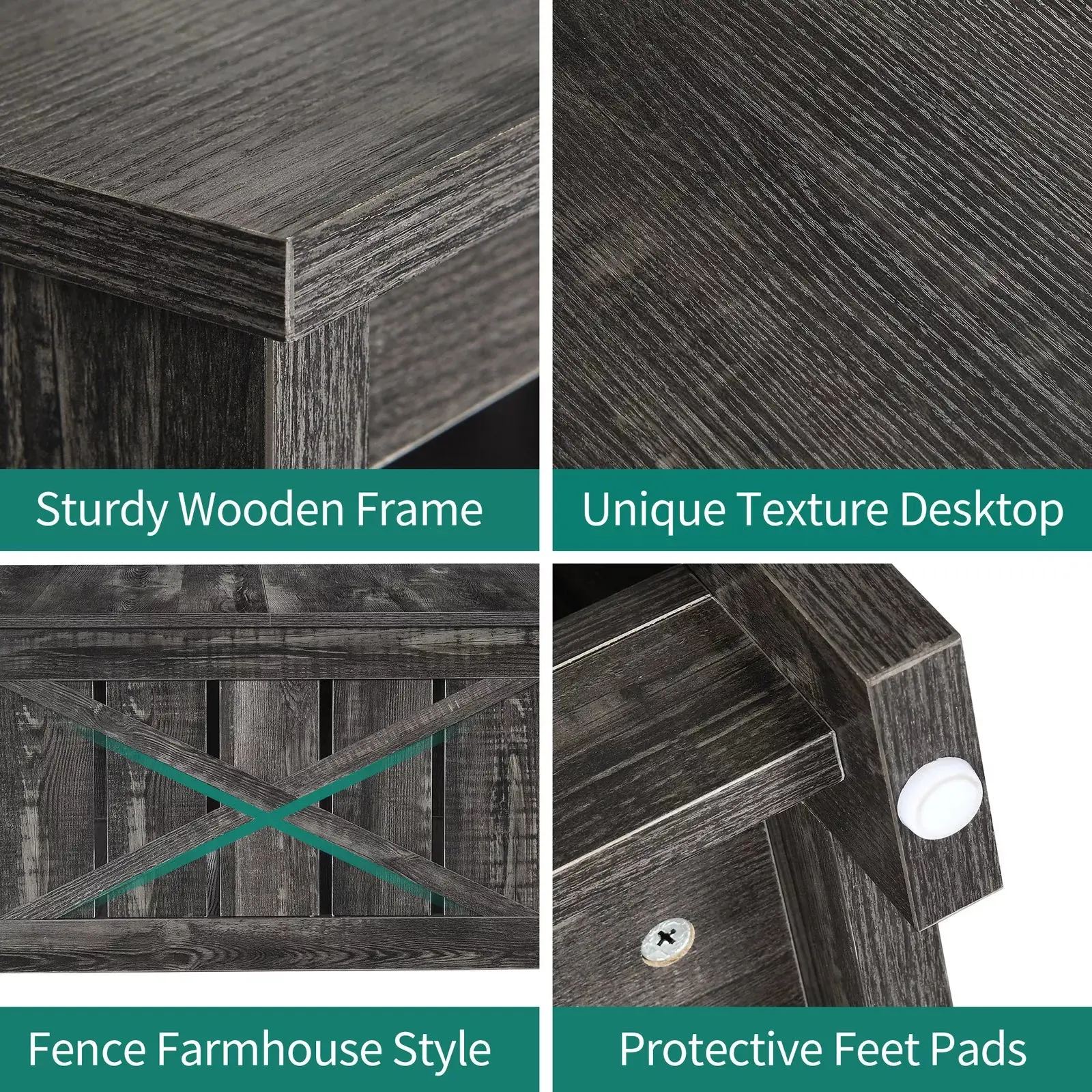 Myles Rustic Square Farmhouse Coffee Table - Image 5