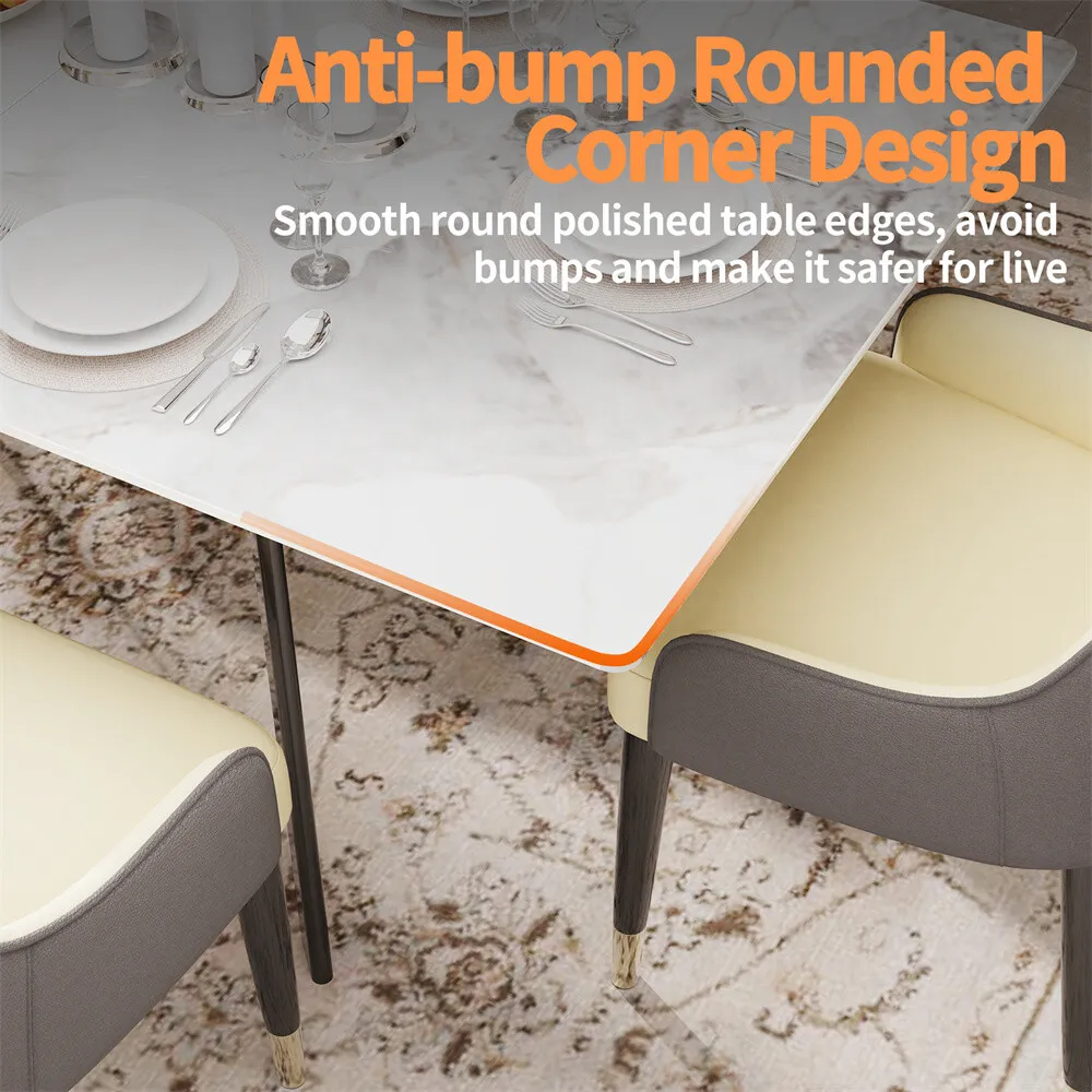 Neil Marble Extendable Dining Table - Image 4