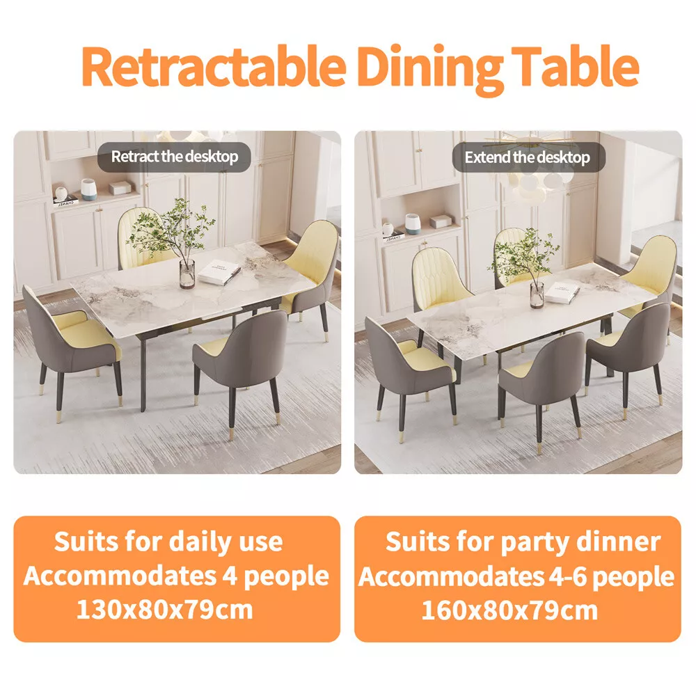 Neil Marble Extendable Dining Table - Image 5