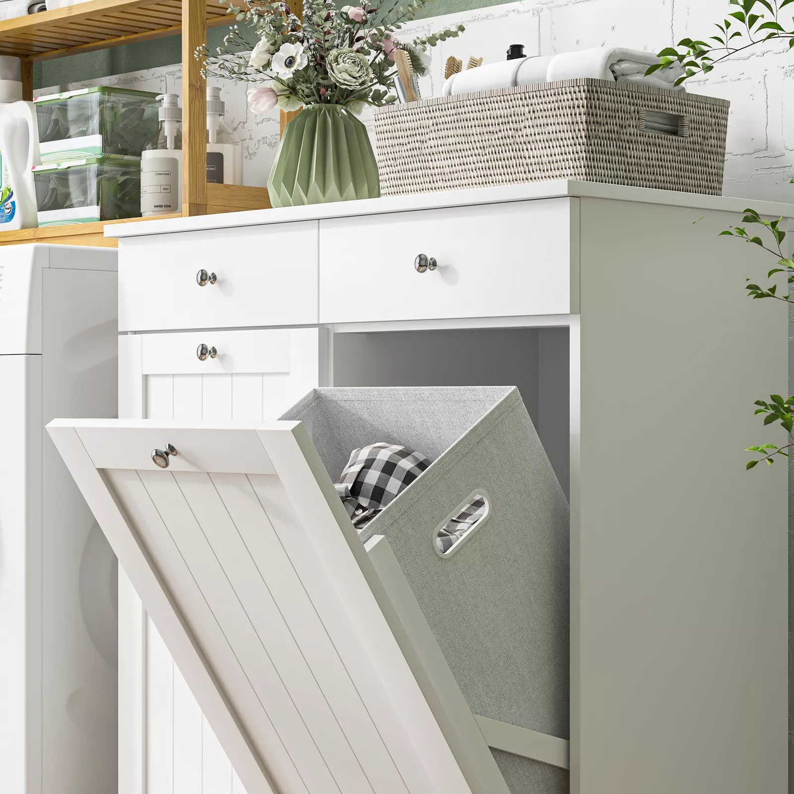 Niall Tilt Out Laundry Room Cabinet - Image 7