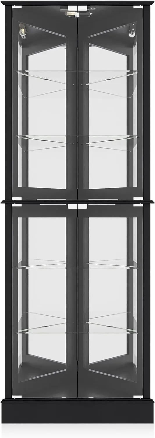 Nunez Corner Curio Cabinet With Glass Doors - Image 2