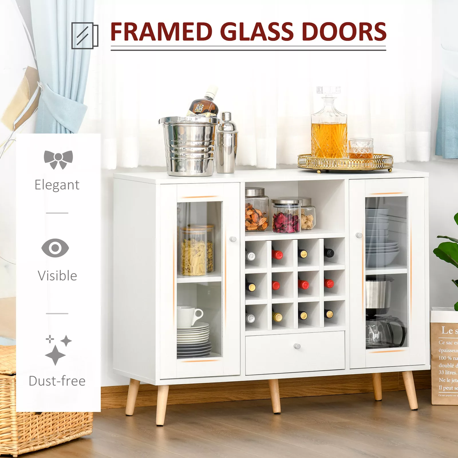 Olsen Sideboard Buffet Bar Cabinet - Image 5
