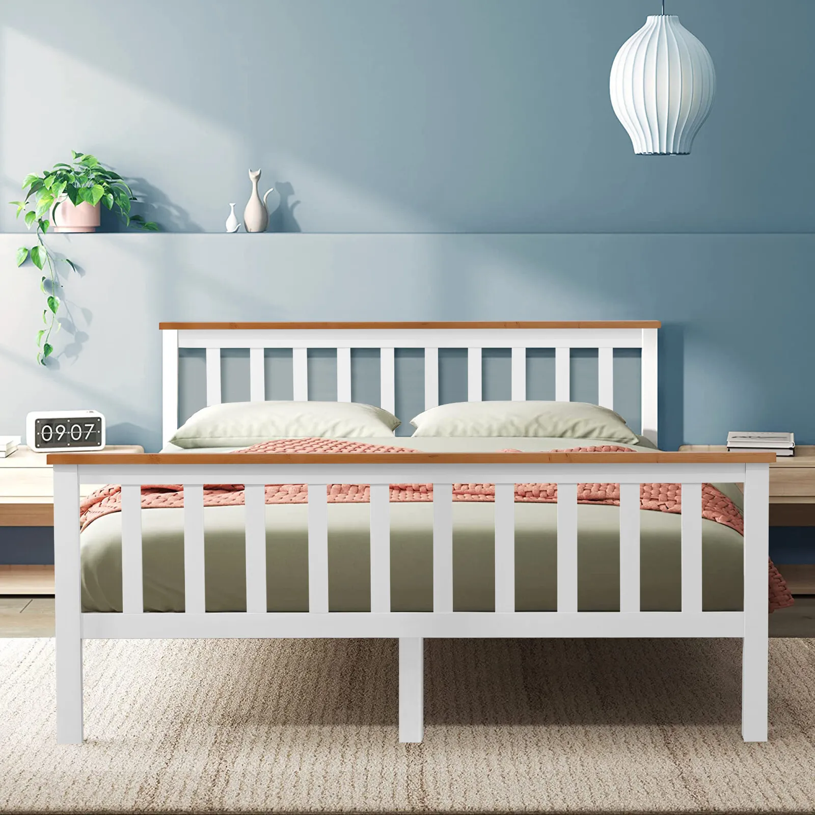 Olson White Solid Wood Bed Frame - Image 2