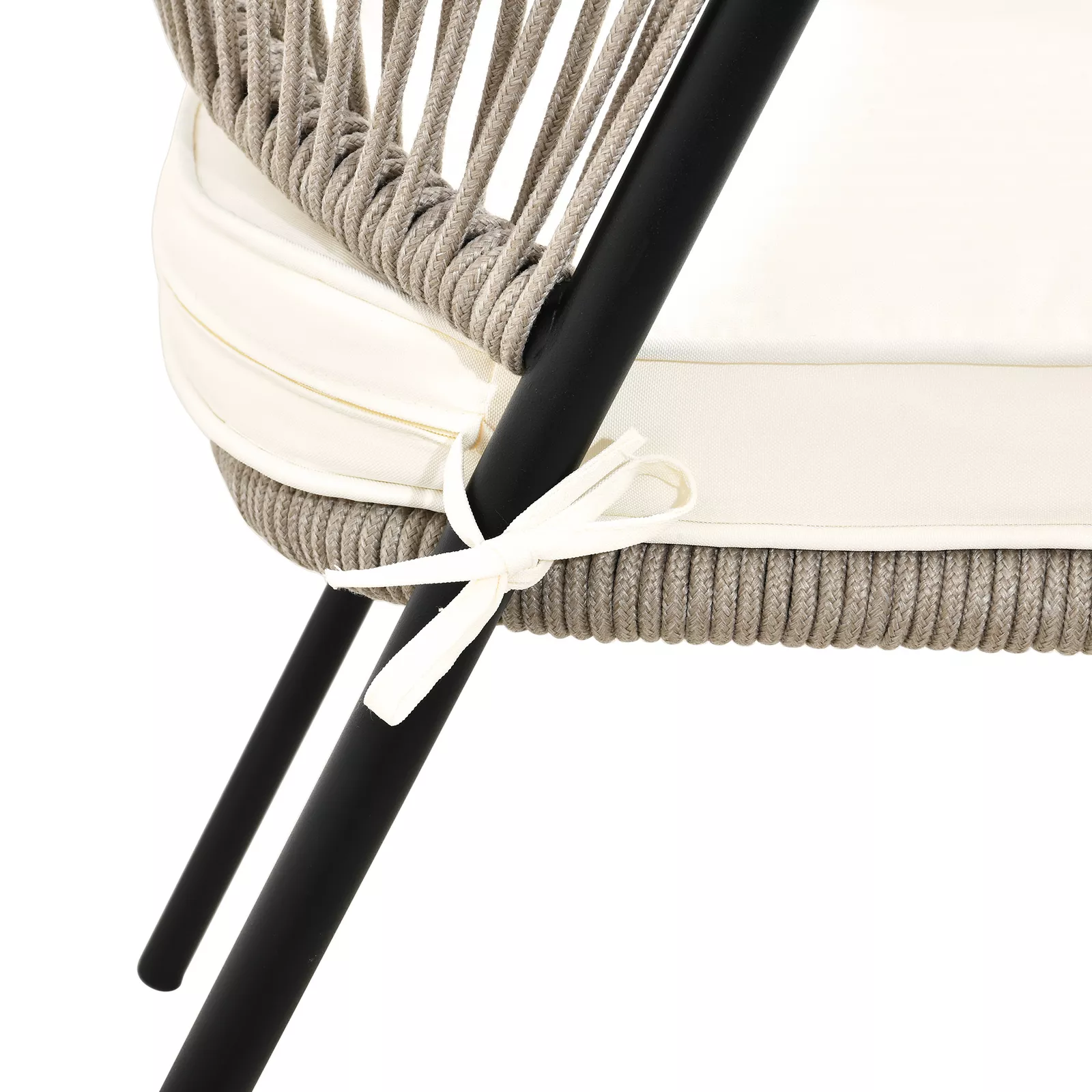 Outdoor Cushioned Rope Patio Chair (Set of 4) - Image 5
