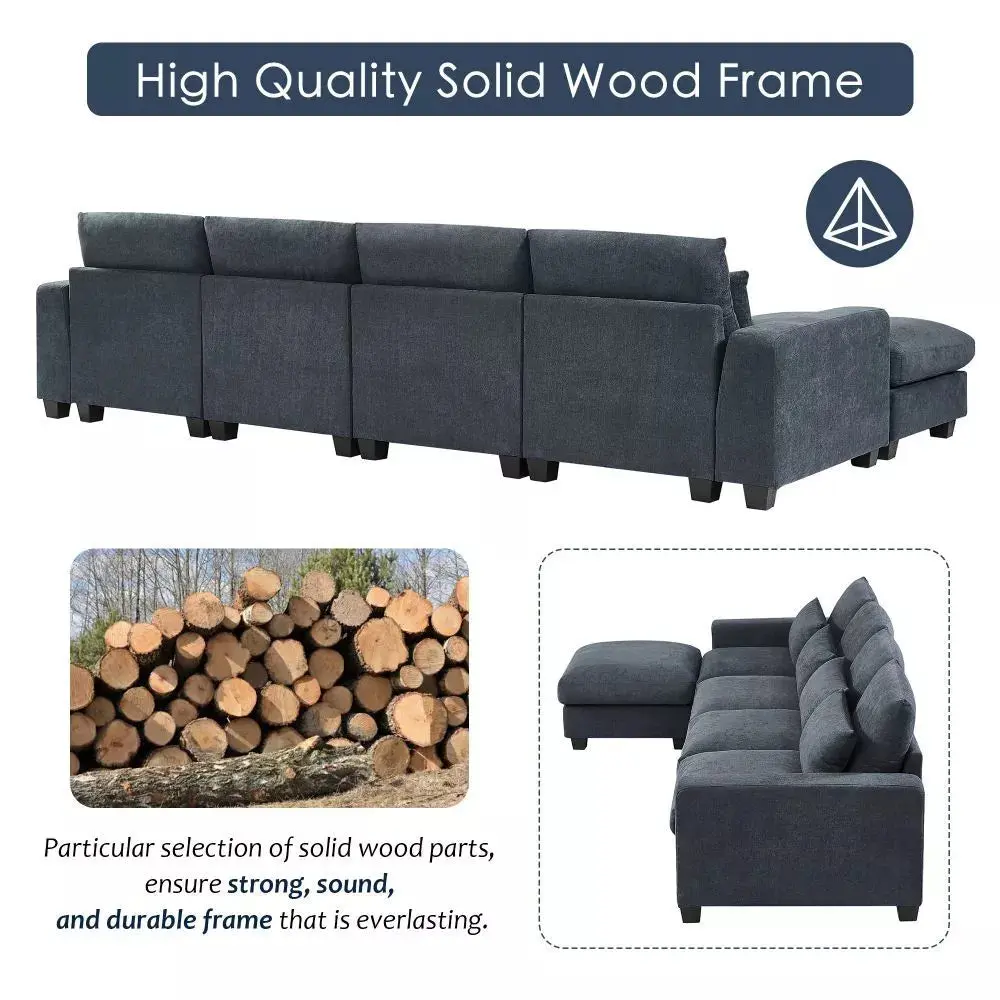 Oversized Modular L Shaped Sectional Couch - Image 7