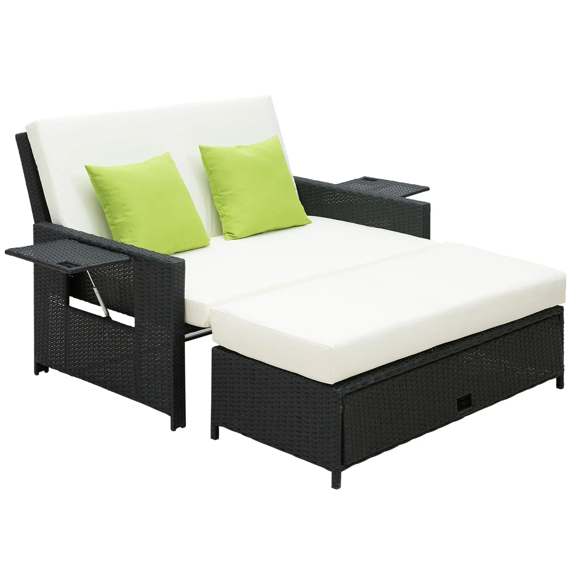 Owais Rattan Outdoor Garden Day Bed - Image 2