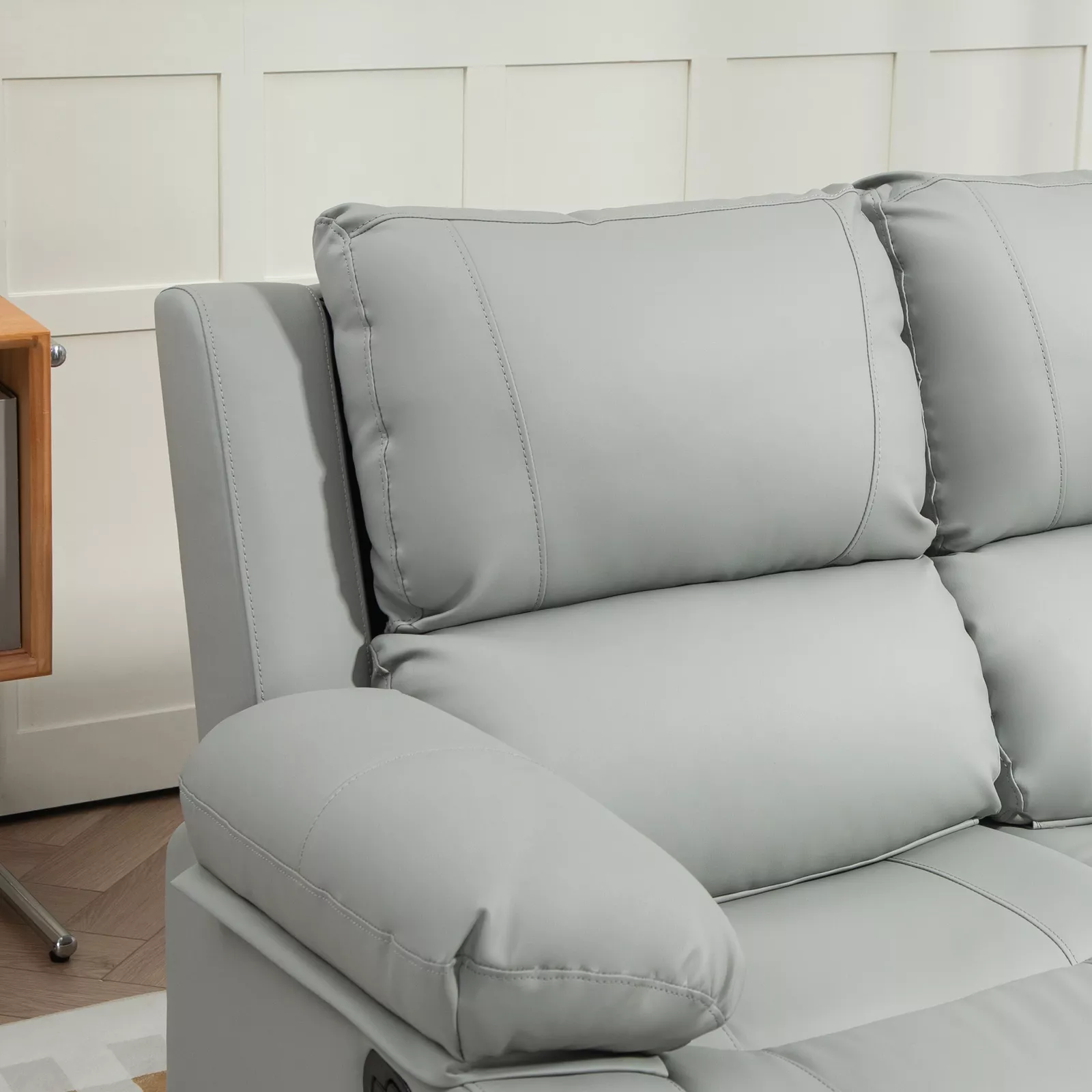 Philip Leather Loveseat Recliner Sofa - Image 7