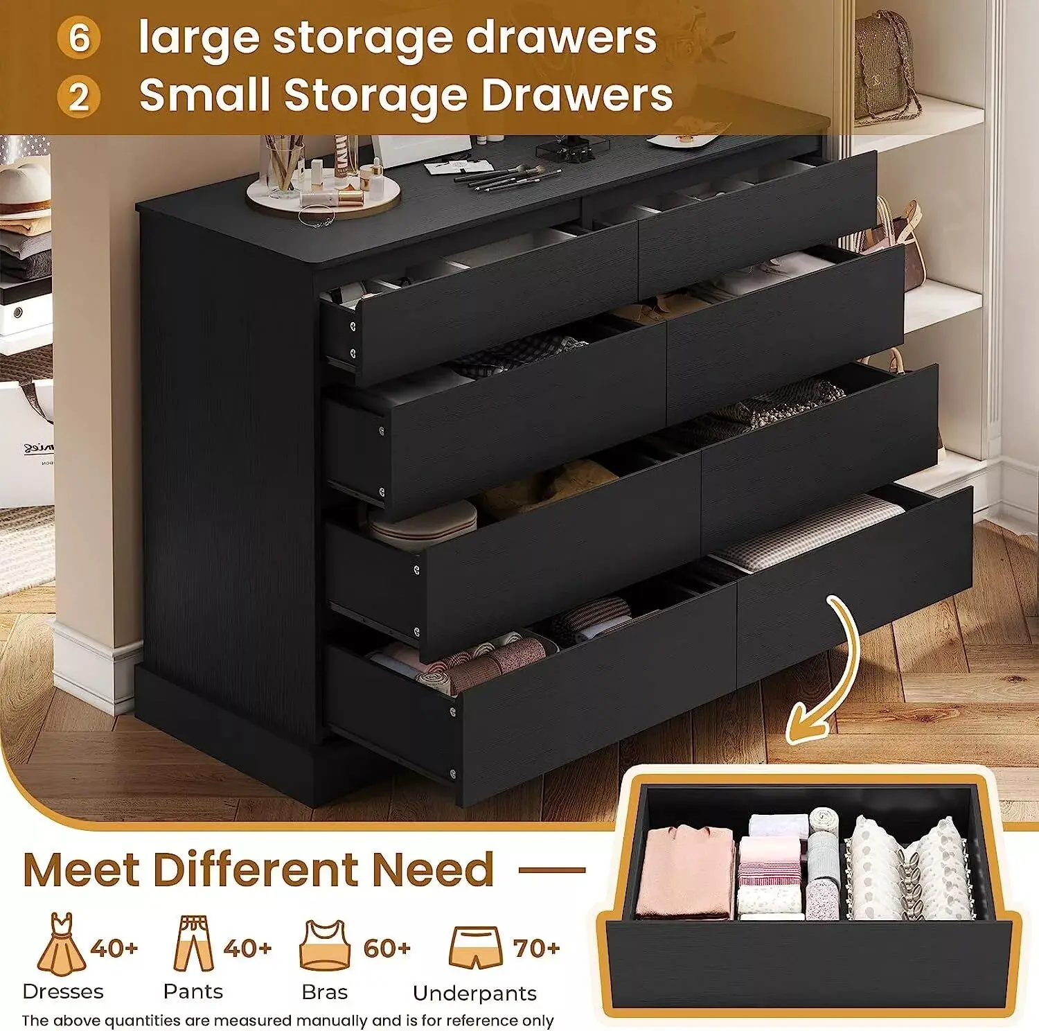 Pitts Modern 8 Drawer Chest Dresser - Image 2