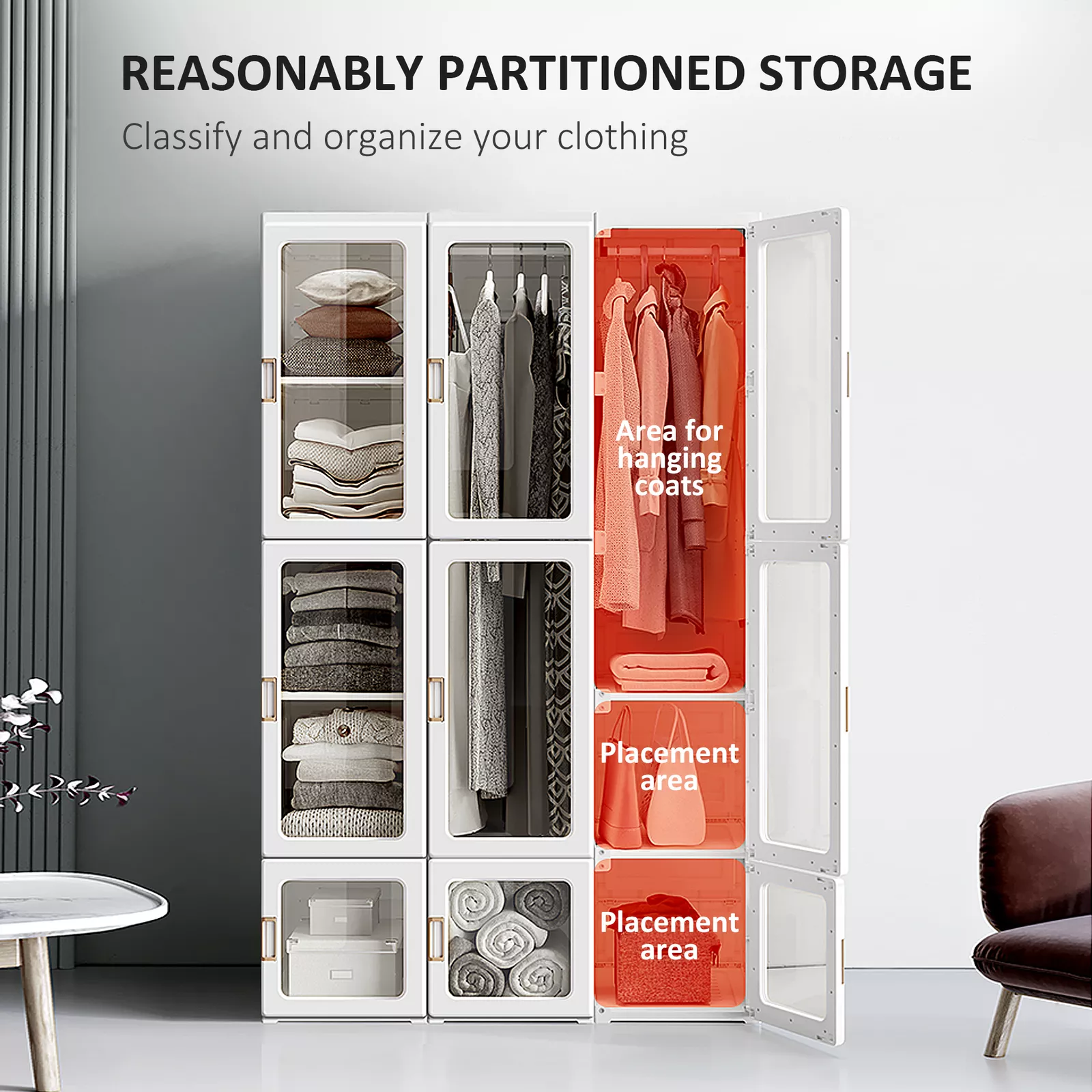 Portable Armoire Wardrobe Closet - Image 3