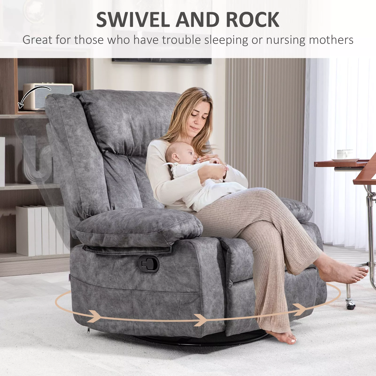 Pugh Oversized Wide Recliner Chair - Image 8
