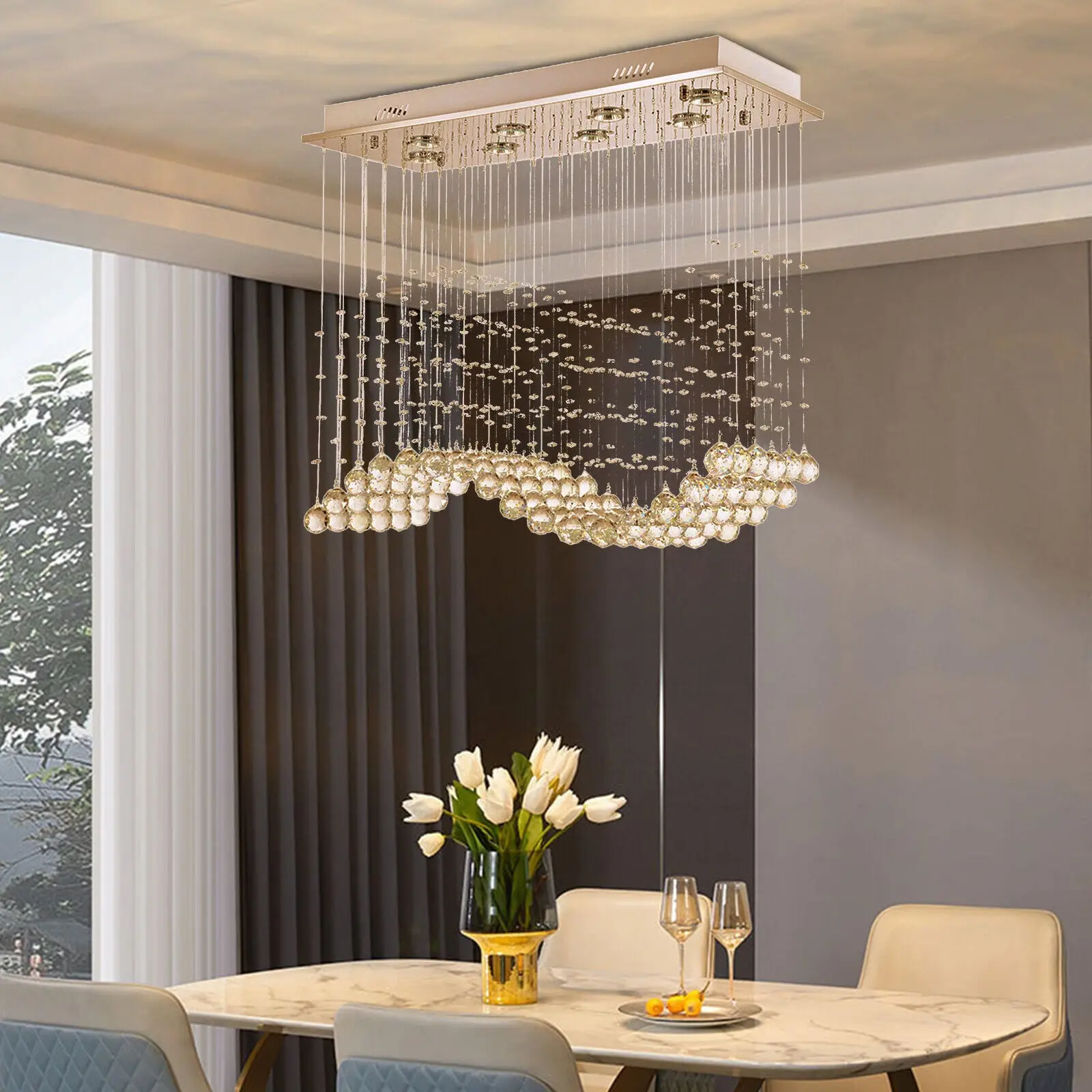 Raindrop Crystal Dining Room Chandelier - Image 2