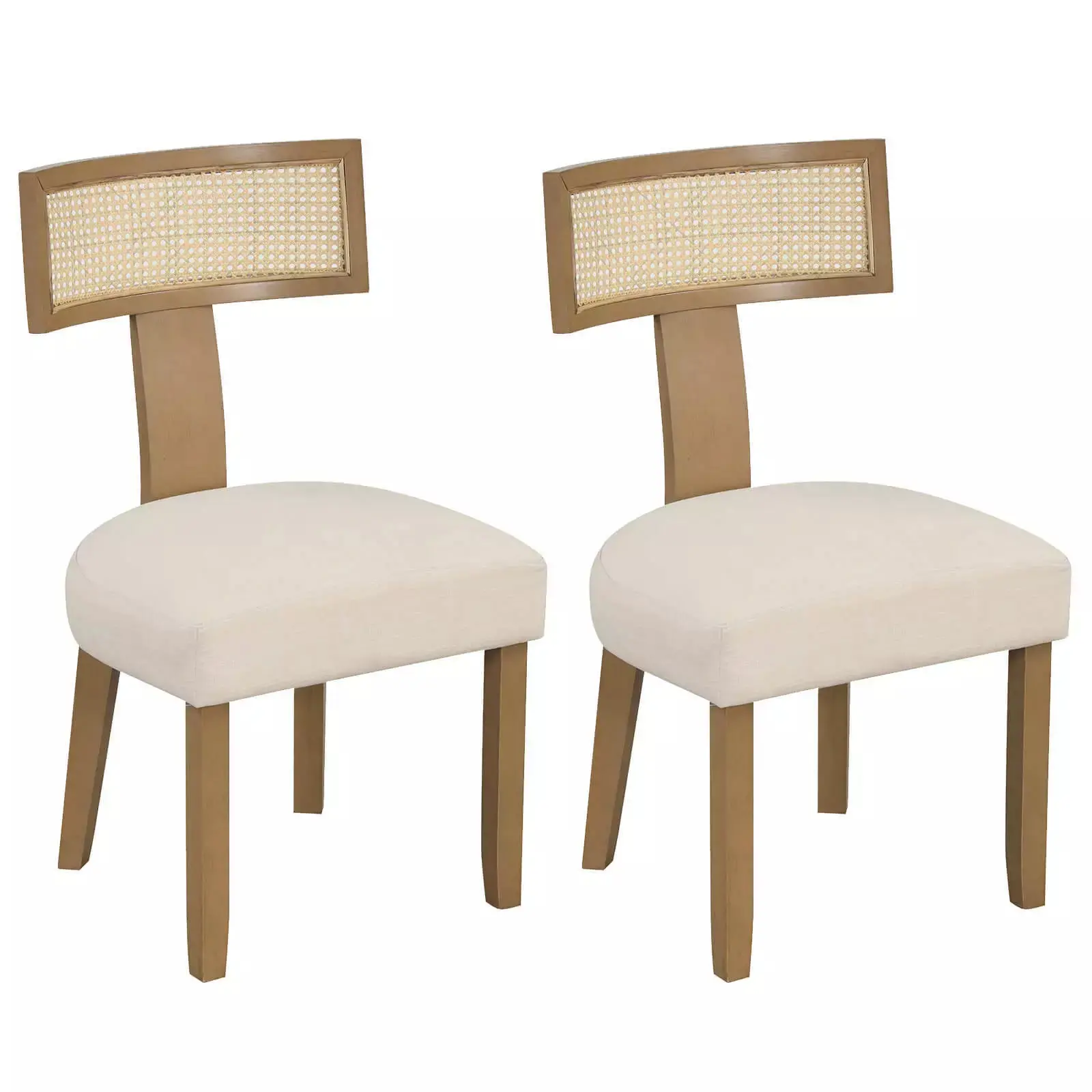 Rajan Mid Century Rattan Dining Chair (Set of 2) - Image 2
