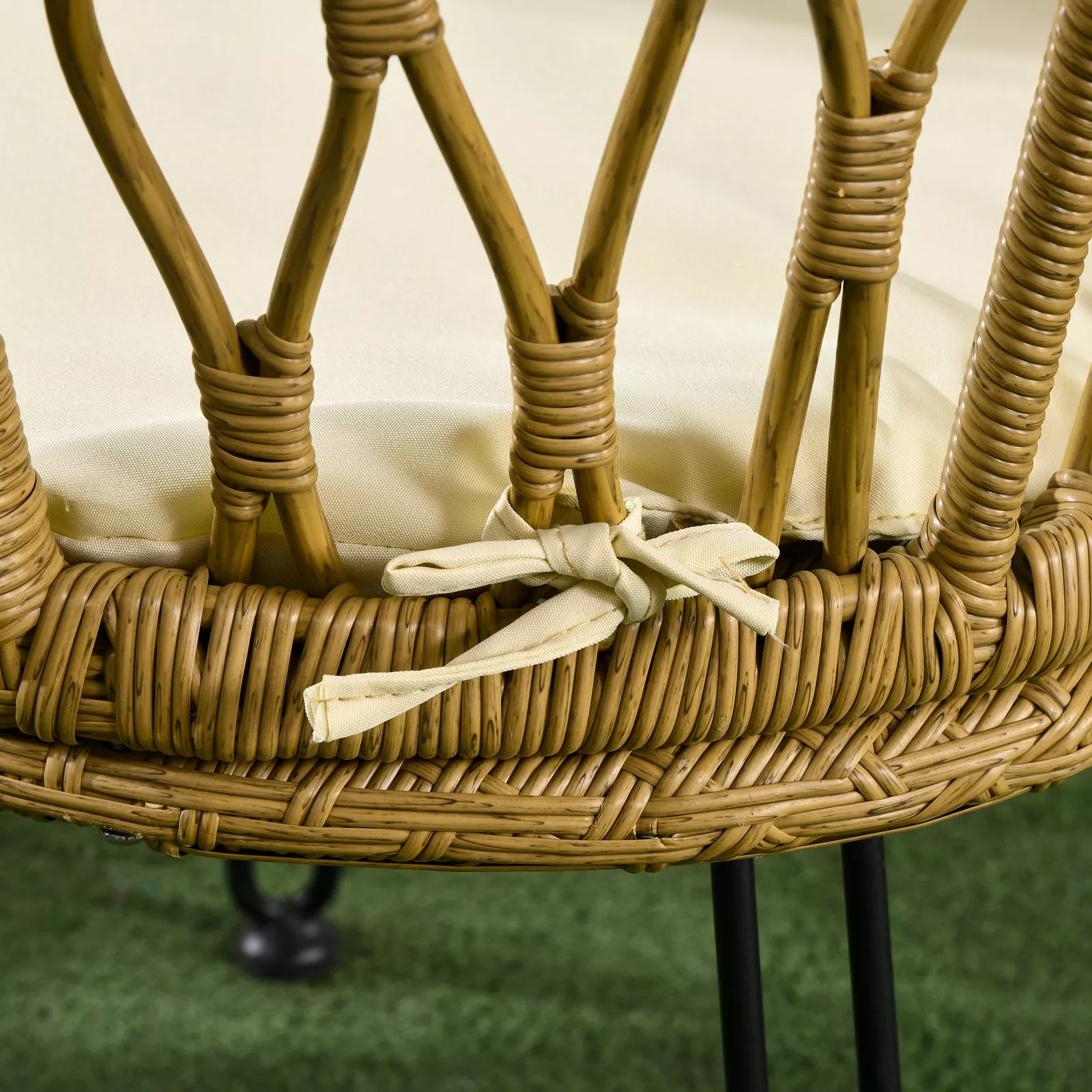 Rattan 4 Pieces Outdoor Patio Dining Set - Image 8