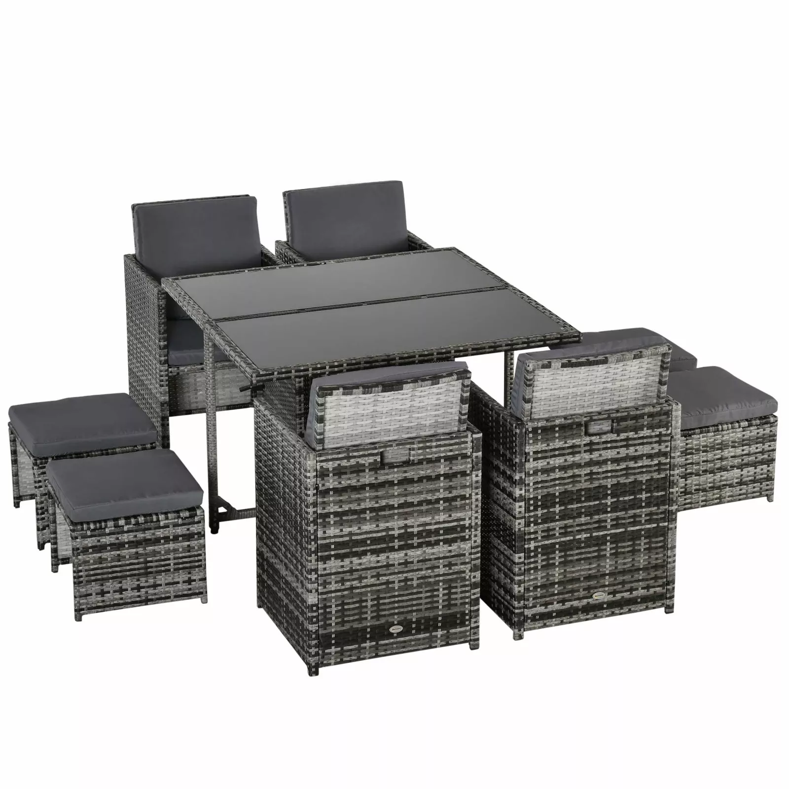 Rattan 8 Seater Outdoor Garden Dining Set - Image 3
