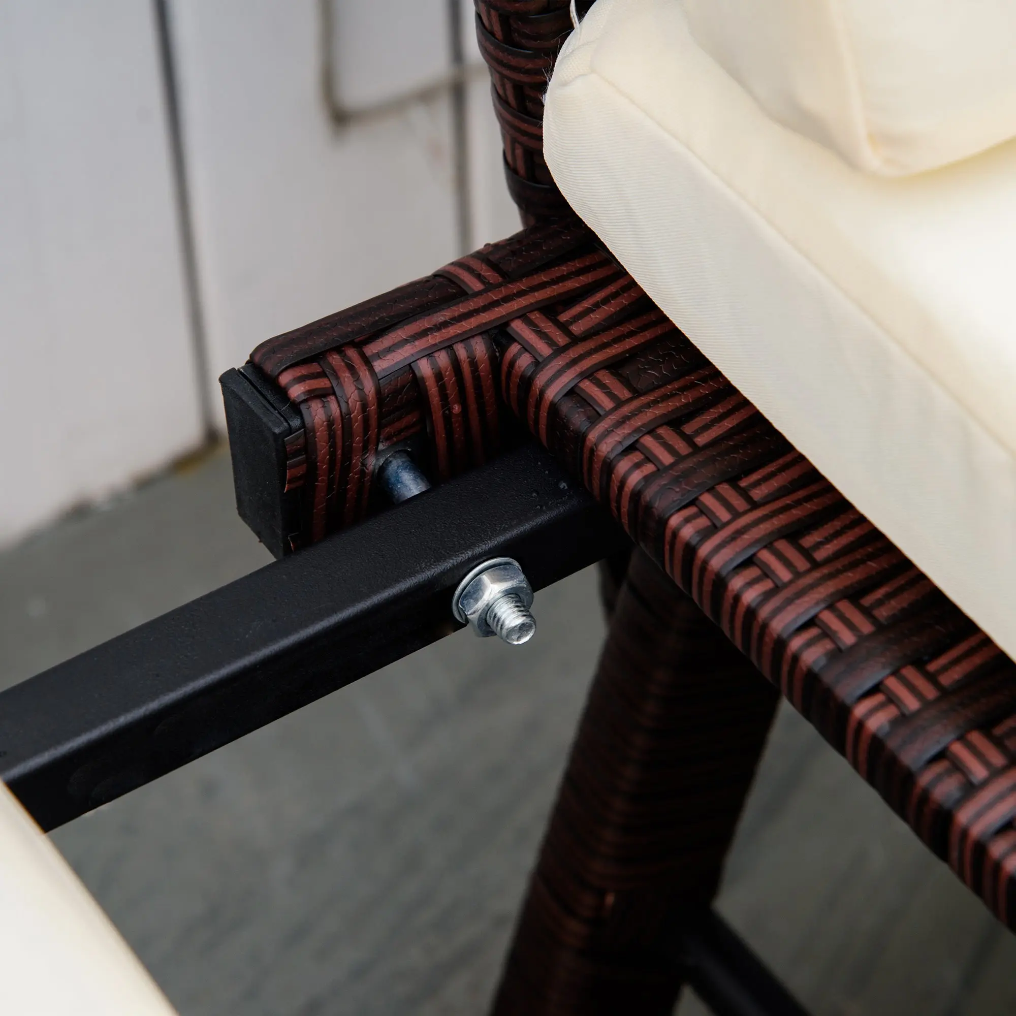 Rattan Outdoor Garden Foldable Bench - Image 4
