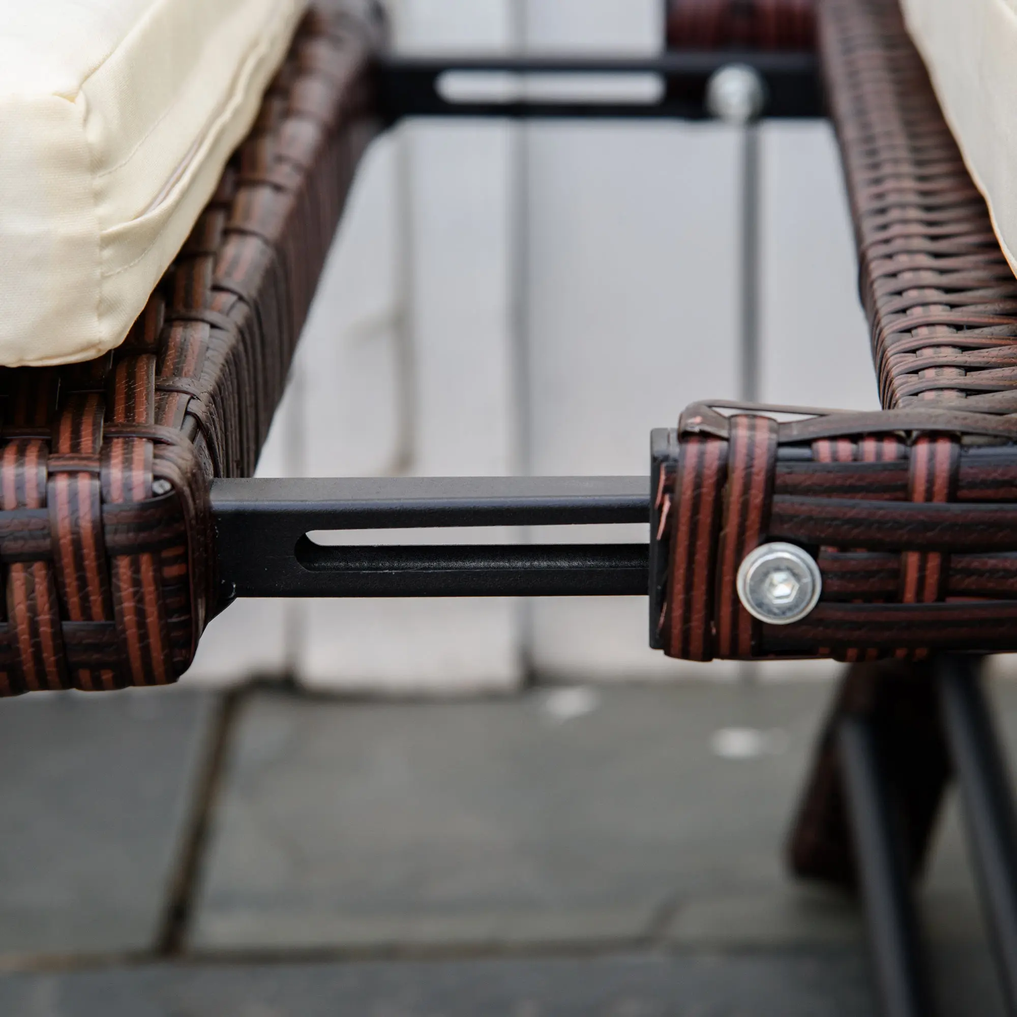Rattan Outdoor Garden Foldable Bench - Image 5