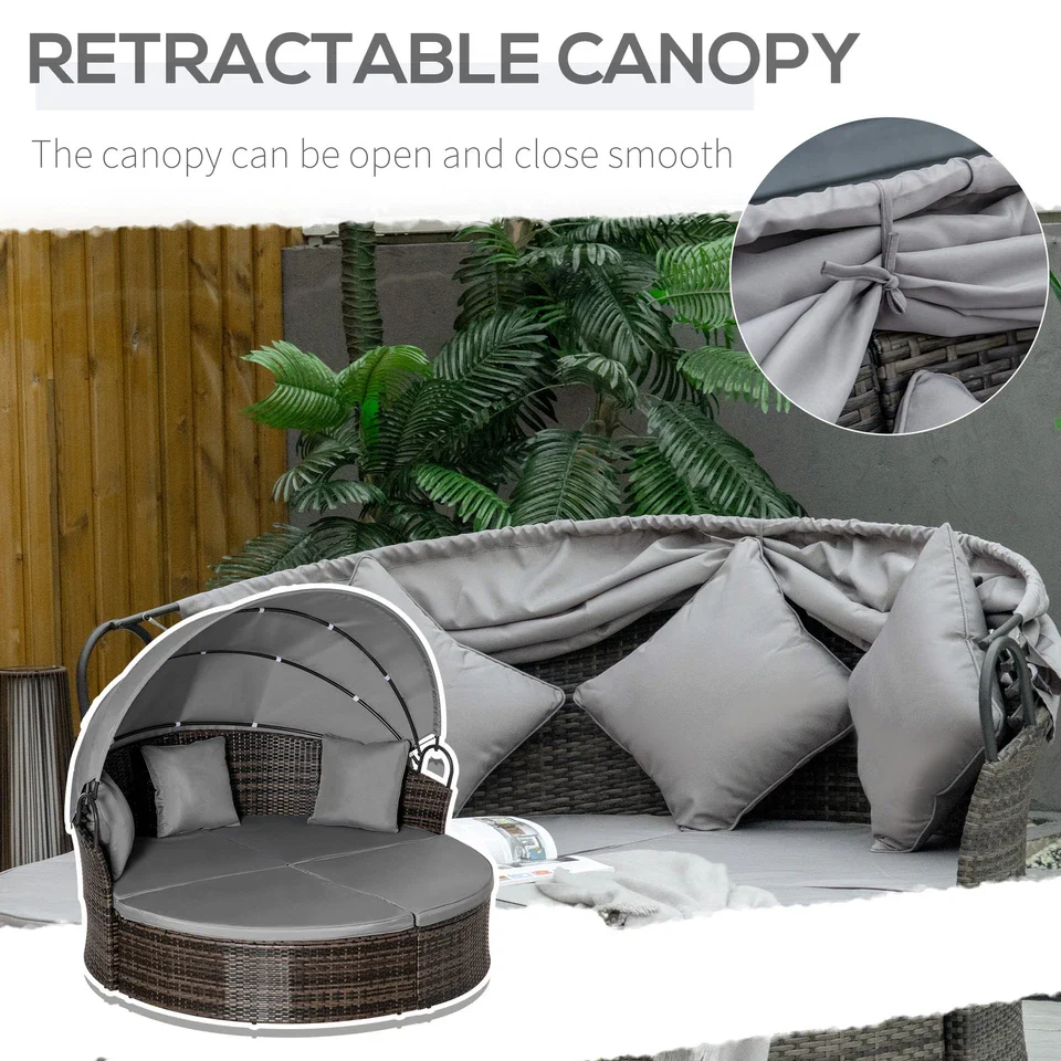 Rattan Outdoor Patio Daybed - Image 4
