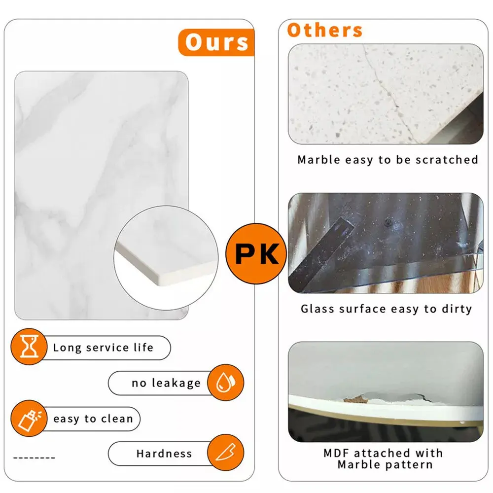 Ray Marble Dining Table For 6 - Image 6