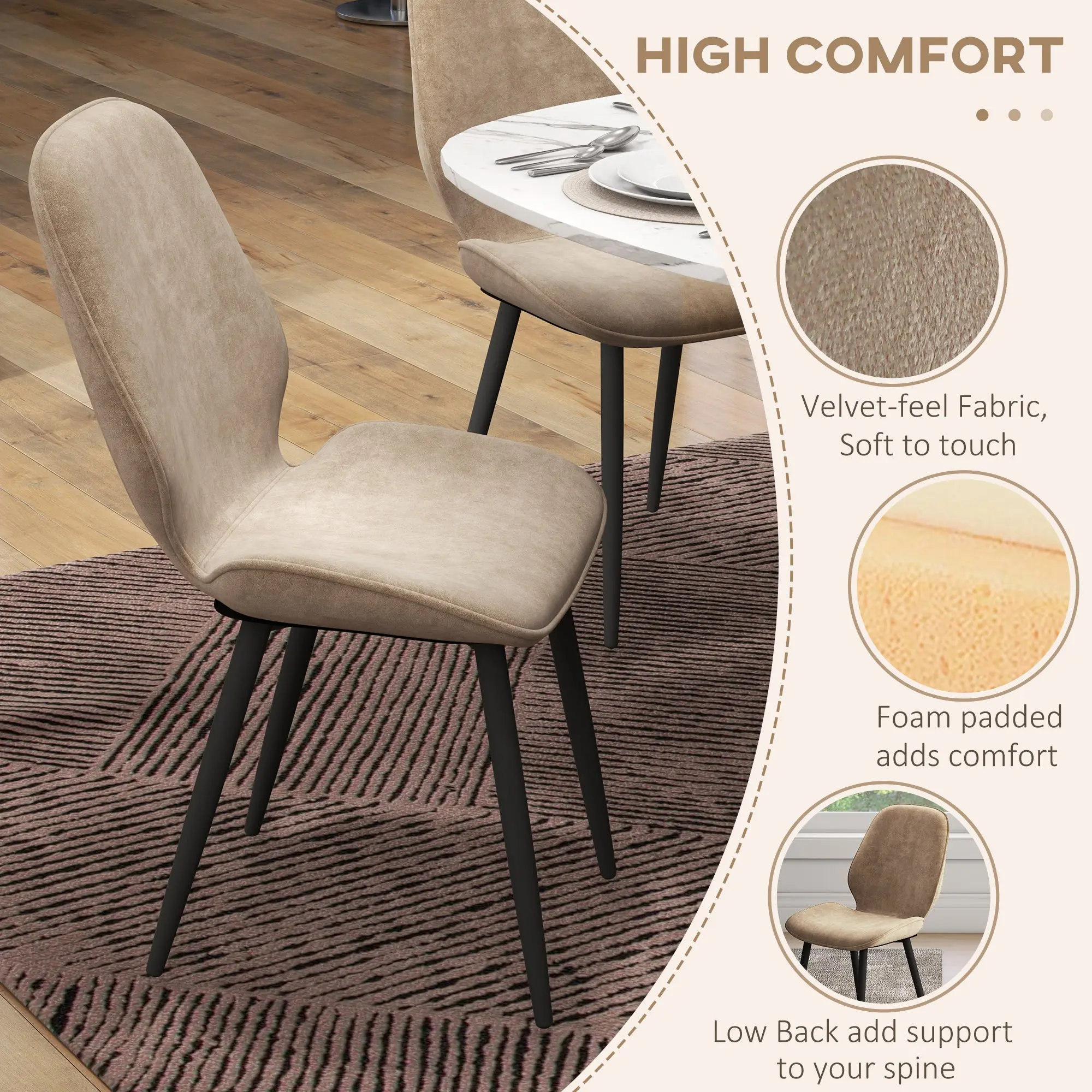 Ray Velvet Dining Room Chair (Set of 2) - Image 4