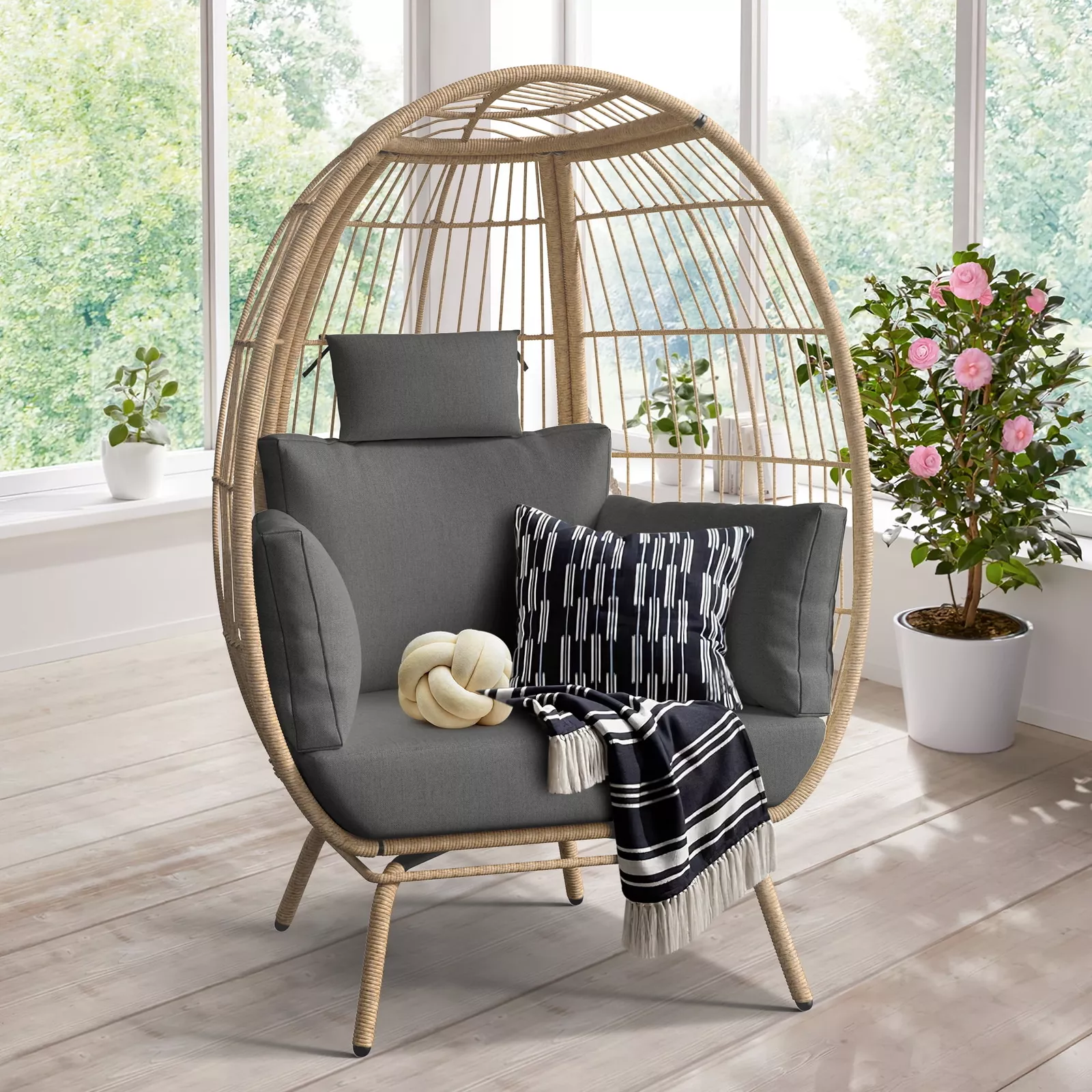 Reeves Outdoor Patio Egg Chair - Image 8