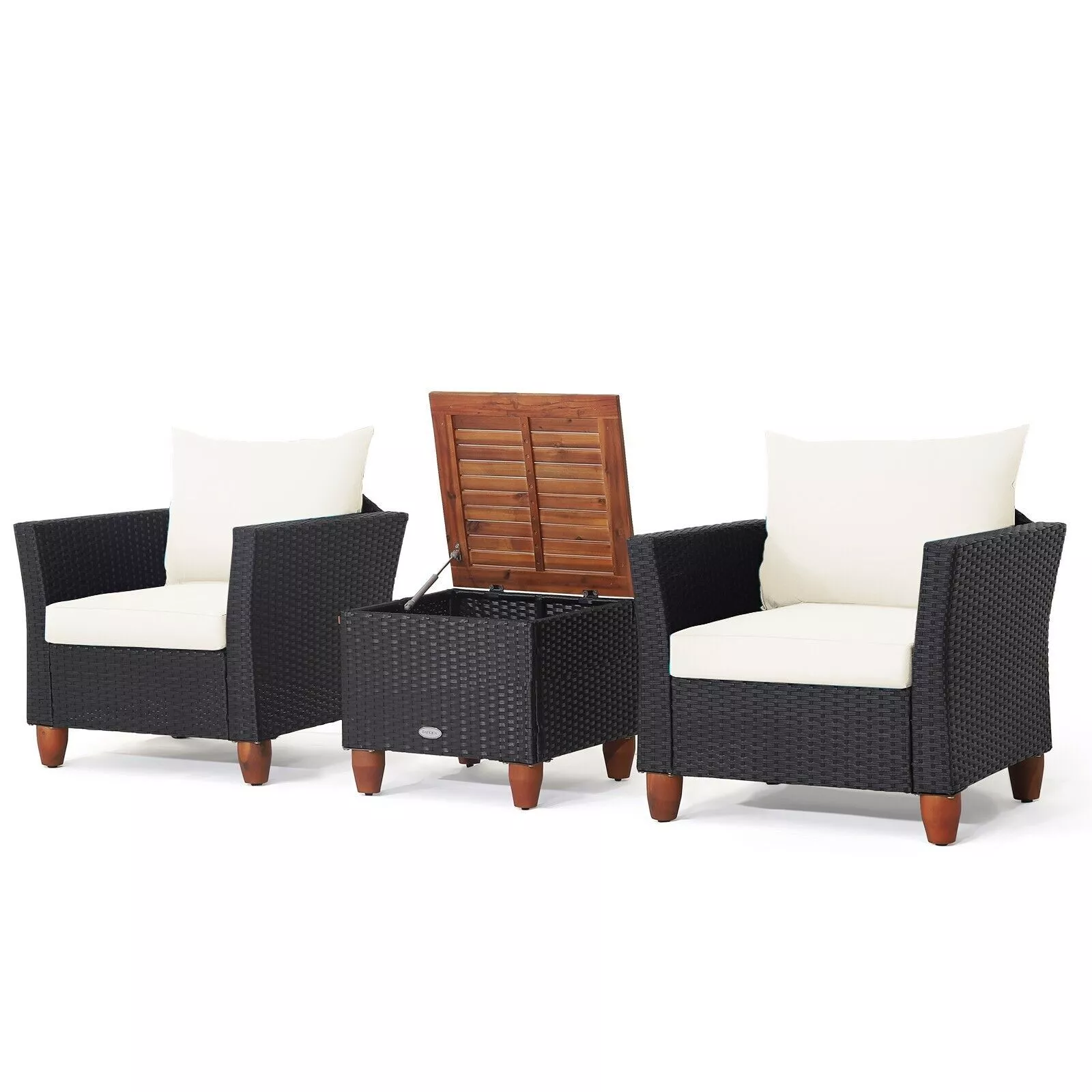 Reilly Rattan Bistro Garden Furniture Set - Image 2