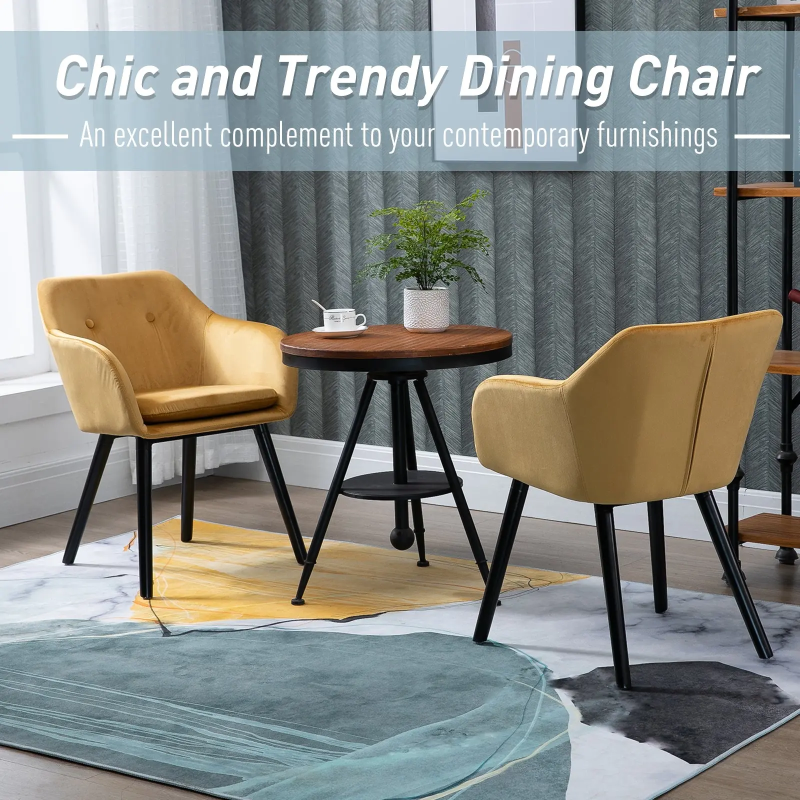 Renee Velvet Dining Room Chair (Set of 2) - Image 3