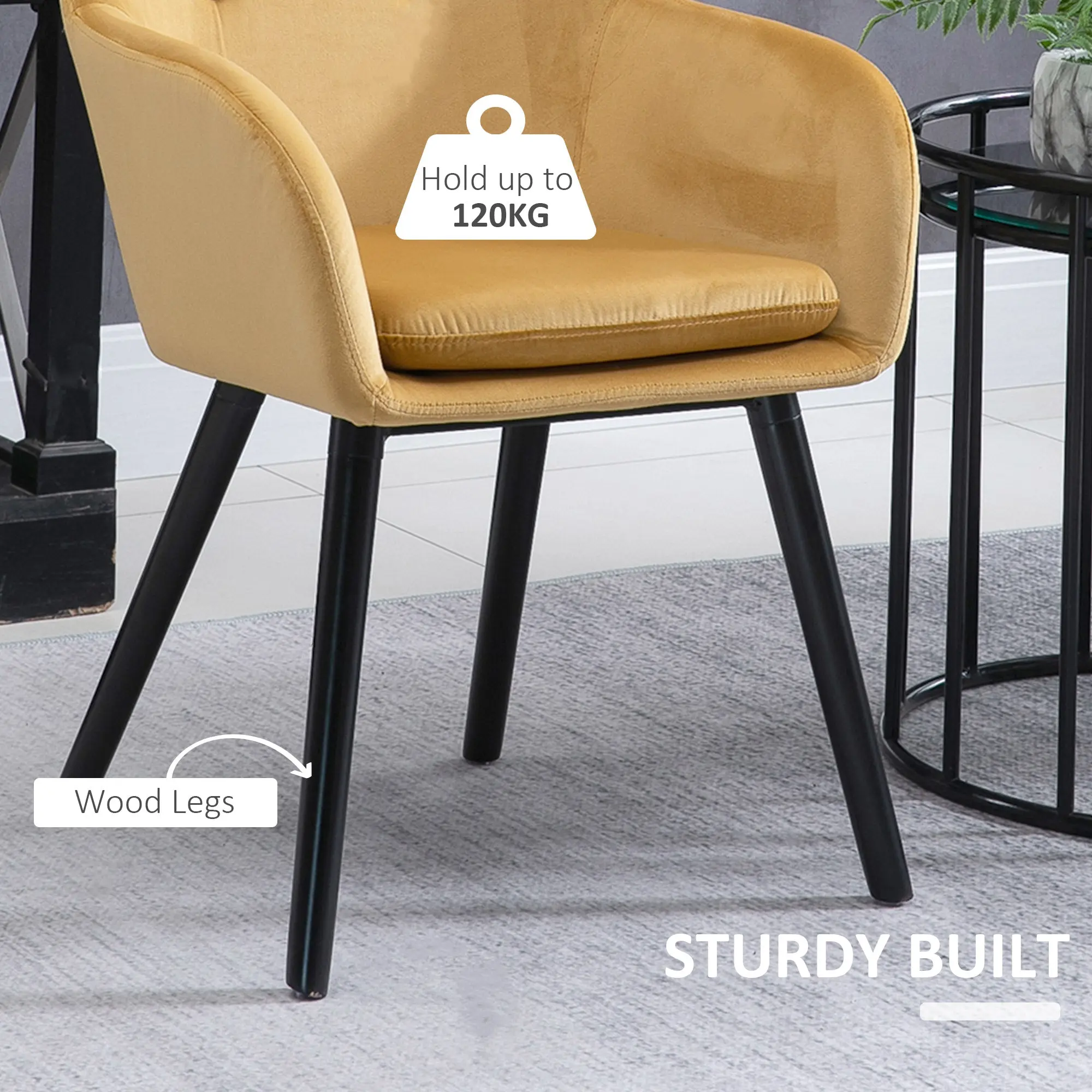 Renee Velvet Dining Room Chair (Set of 2) - Image 5