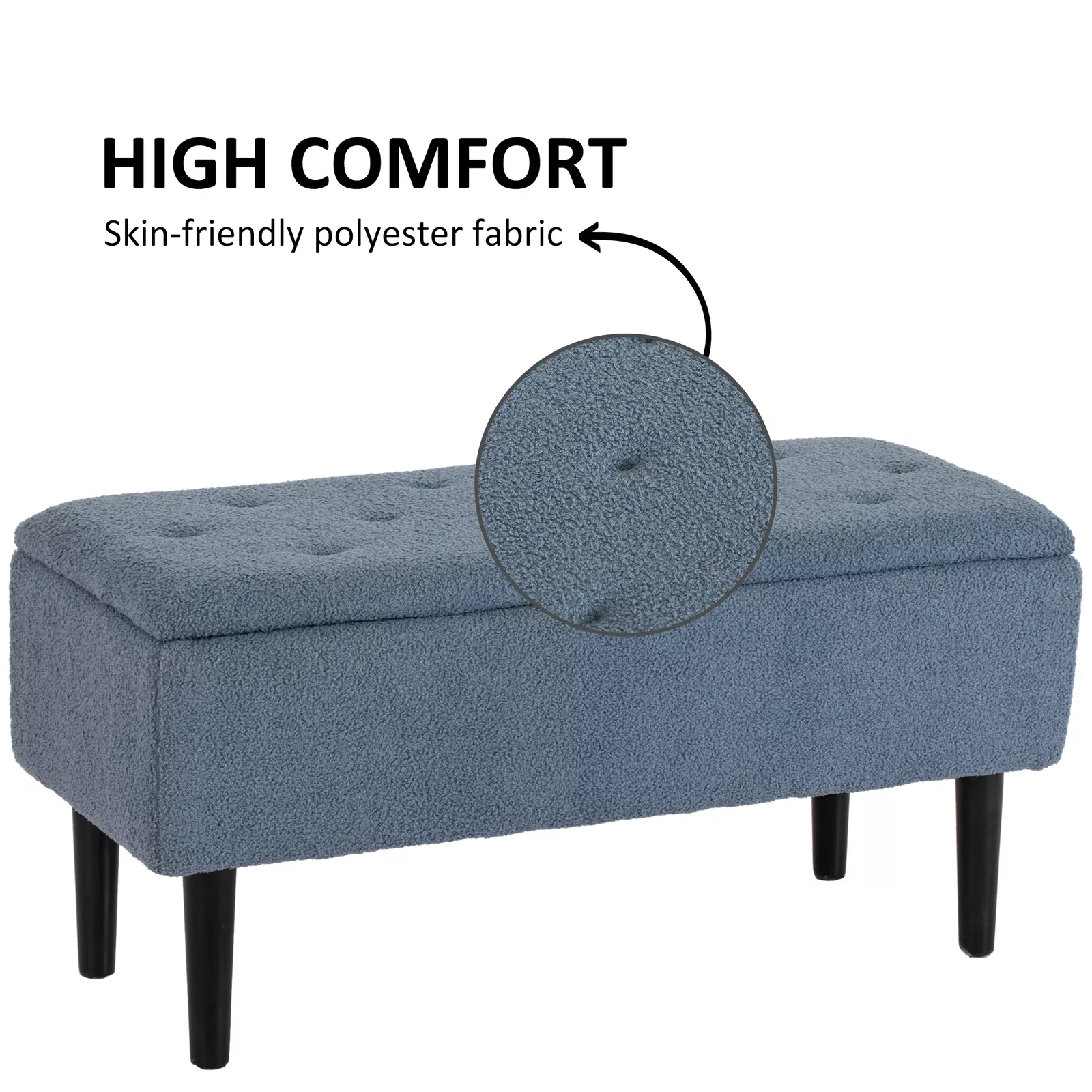 Rhys Ottoman Storage End Bed Bench - Image 4