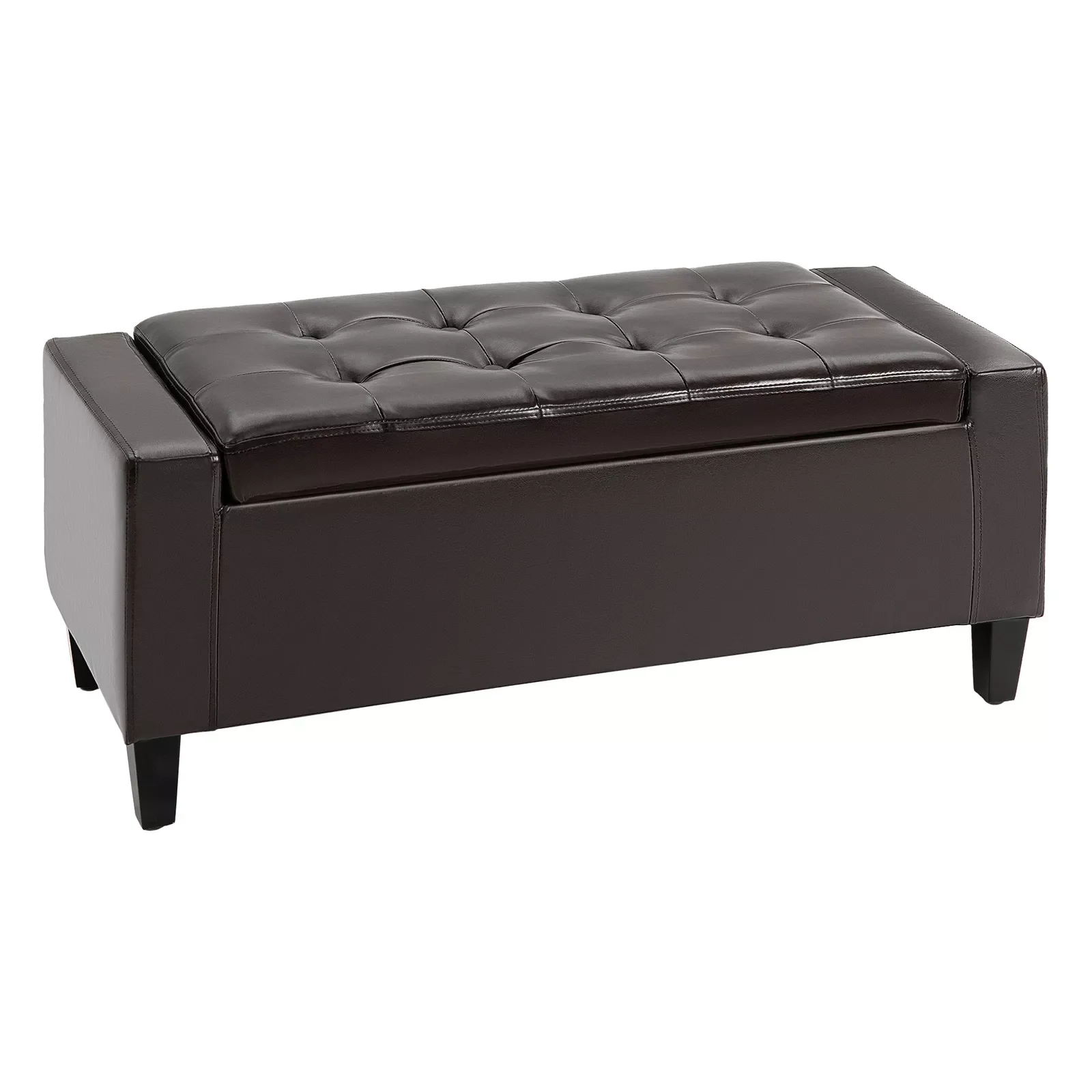 Rita Leather Bedroom Storage Ottoman Bench - Image 4