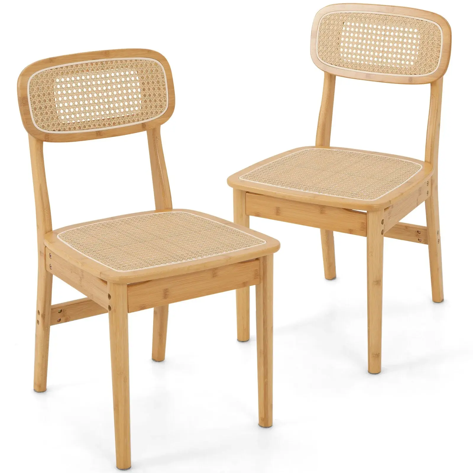 Rocha Mid Century Rattan Dining Chair (Set of 2) - Image 2
