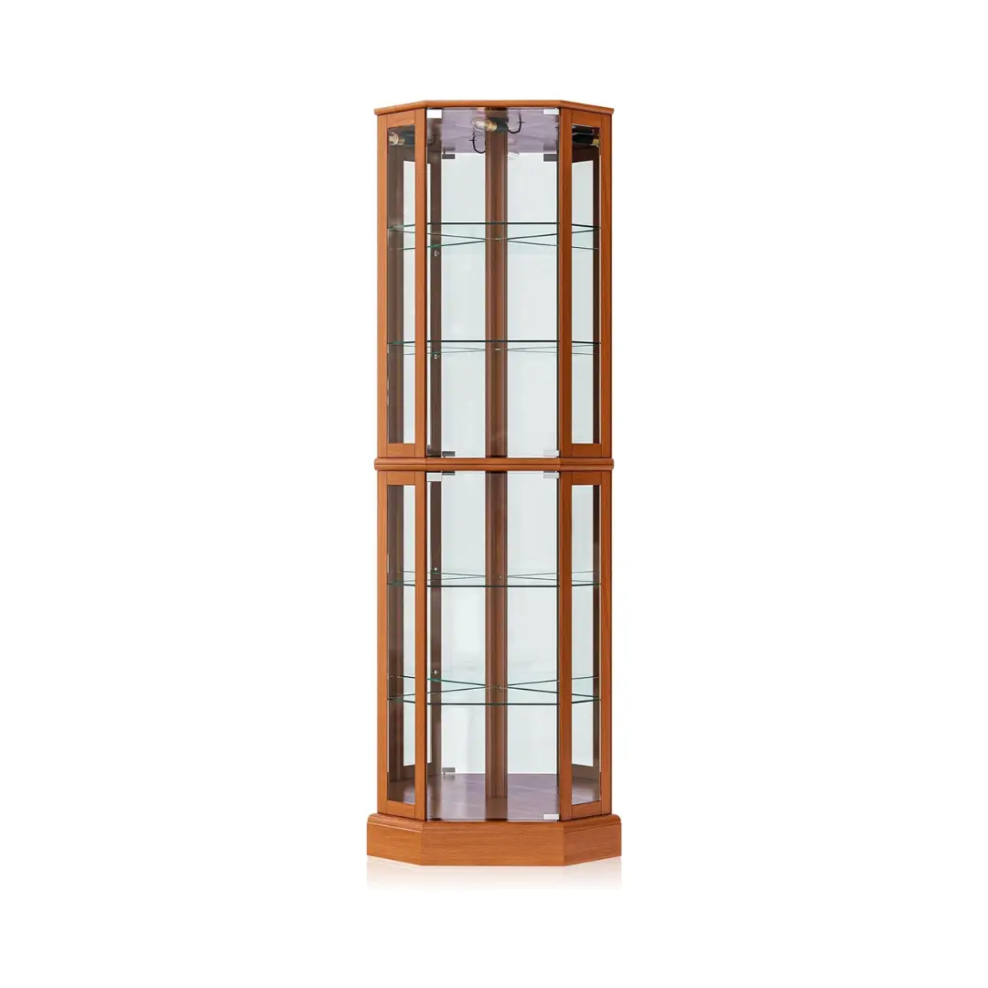 Romeo Corner Curio Cabinet With Glass Doors - Image 2