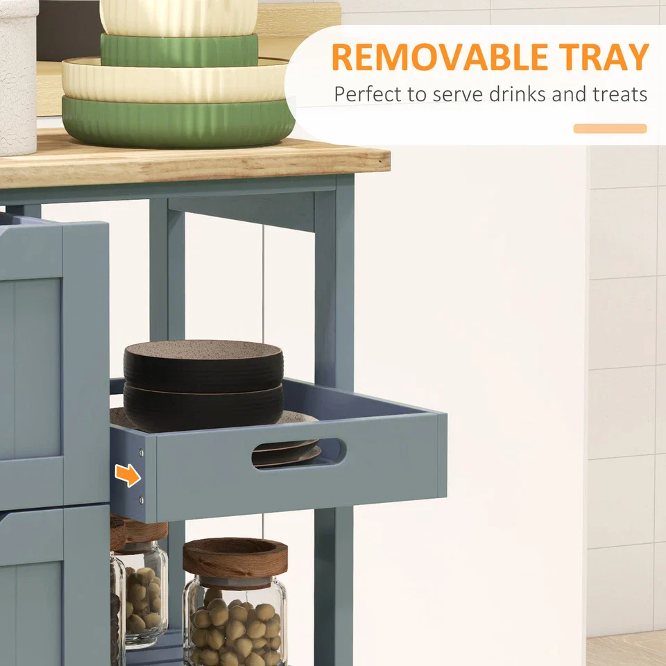 Rory Portable Kitchen Island Cart - Image 4