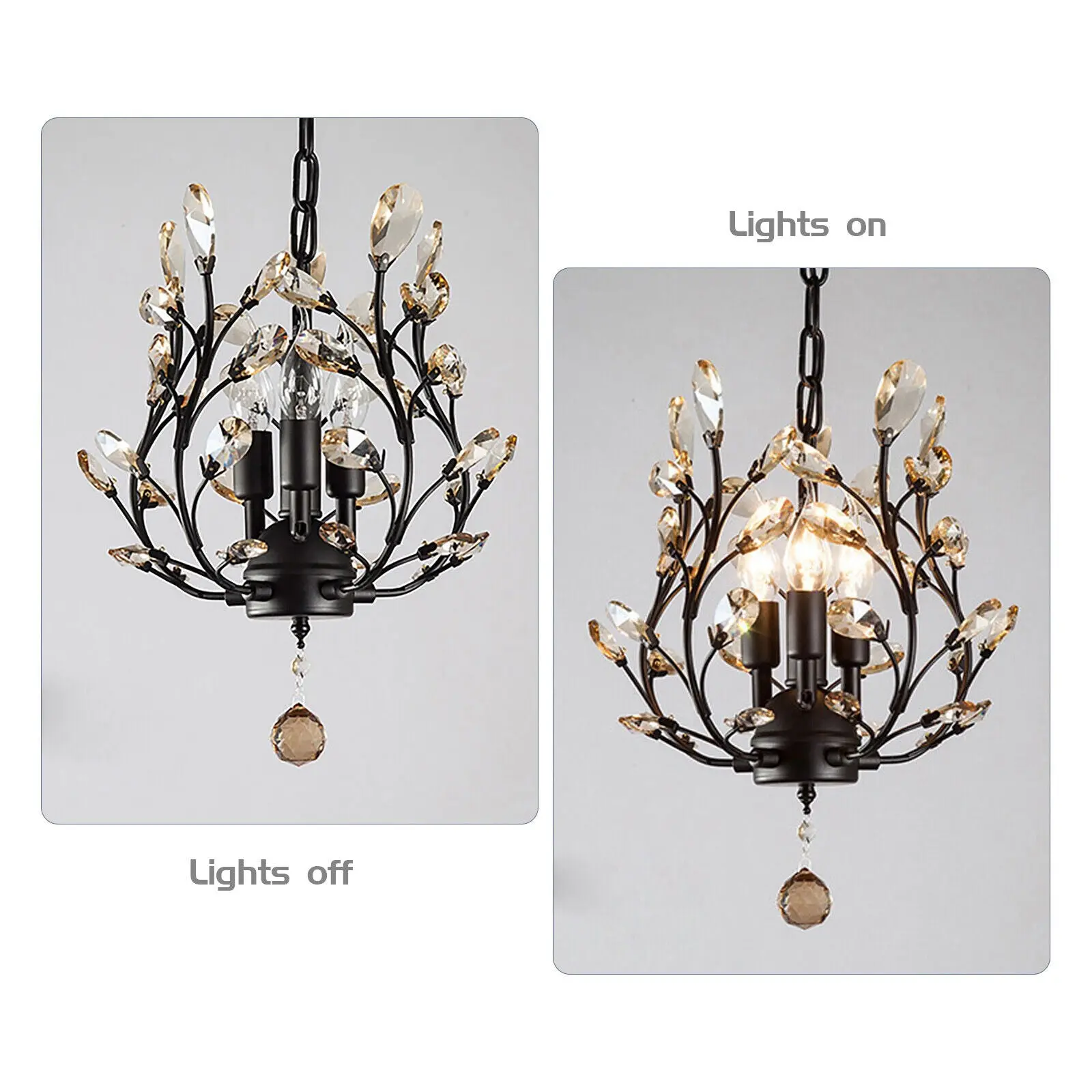 Rose Crystal Dining Room Chandelier - Image 3
